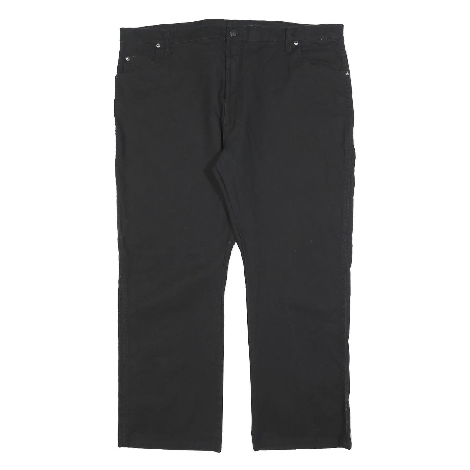 DICKIES Mens Black Regular Fit Straight Trousers W34 L30 Workwear Cotton Blend Refurbished - N/A refurbished available on Cerqular