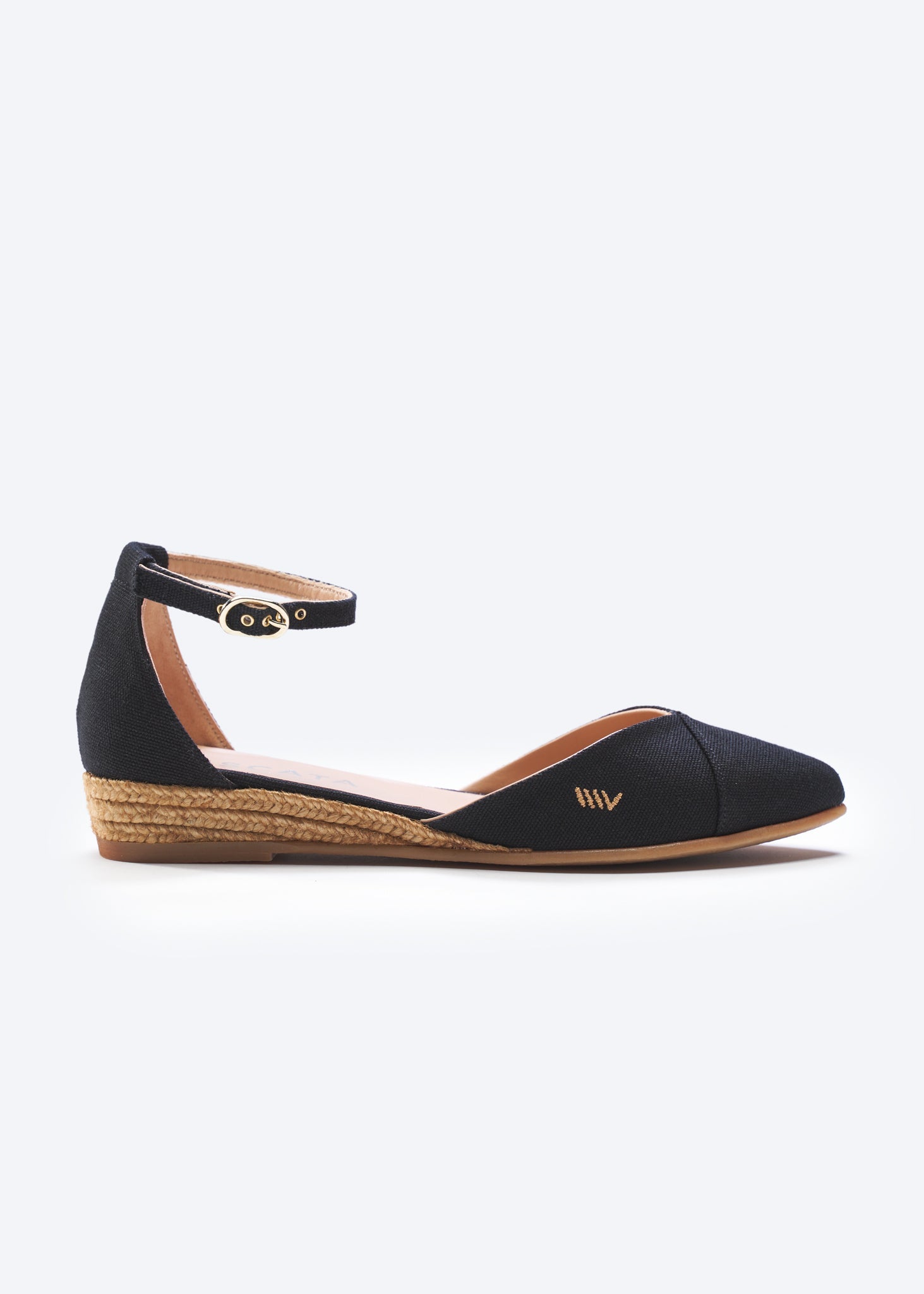 Montroig Canvas Espadrille Flats | Color: Black | Size: 5 Refurbished - N/A refurbished available on Cerqular