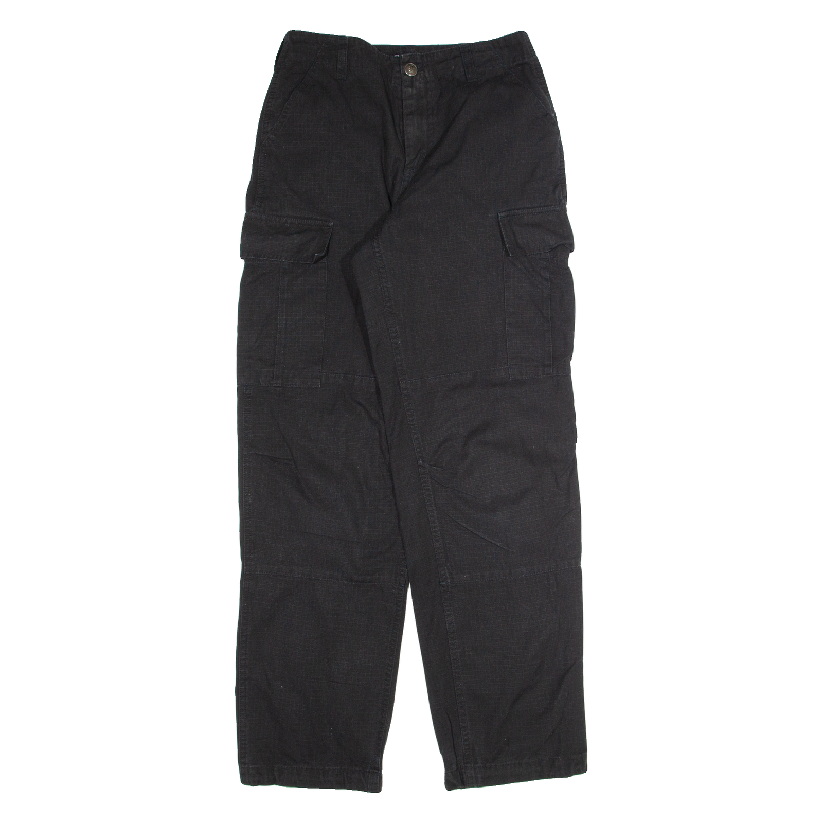 BAC Cargo Mens Trousers Black Regular Straight W26 L30 Refurbished - N/A refurbished available on Cerqular