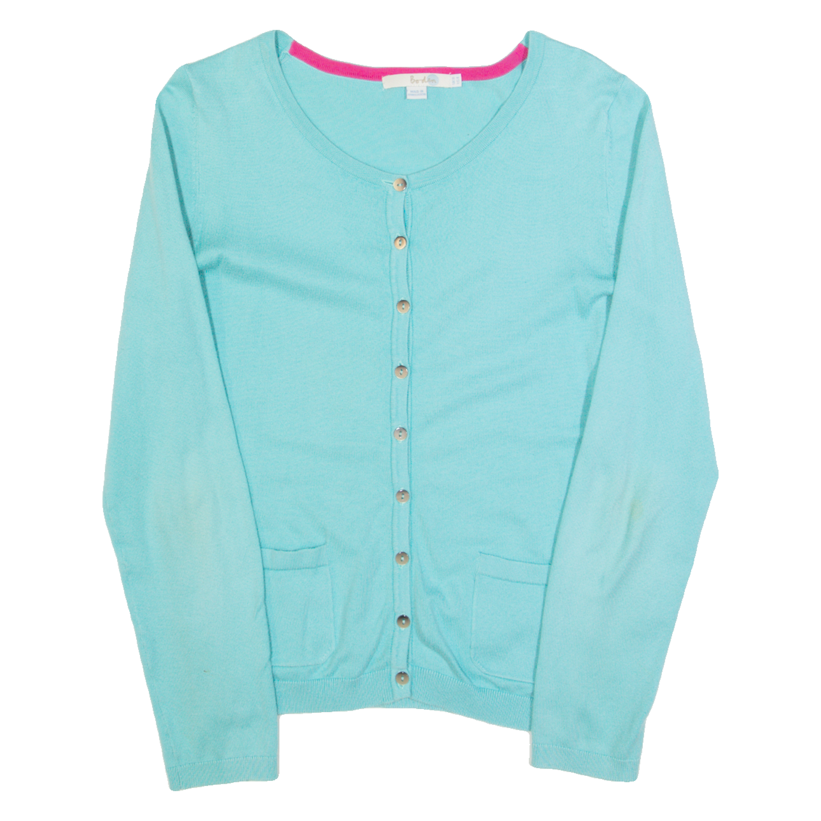 WHITE STUFF Womens Cardigan Blue Tight Knit UK 8 Refurbished - N/A refurbished available on Cerqular