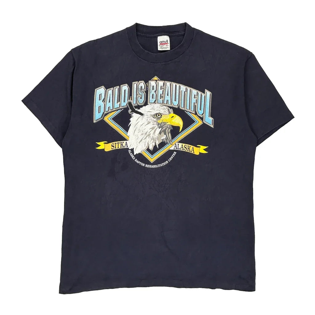 Buy Bald Eagle Anvil Single Stitch T-Shirt - XL Navy Cotton Refurbished - $33.49 Bald Eagle Anvil Single Stitch T-Shirt - XL Navy Cotton Refurbished - Thrifted (note: this is a term often used to describe second- refurbished available on Cerqular