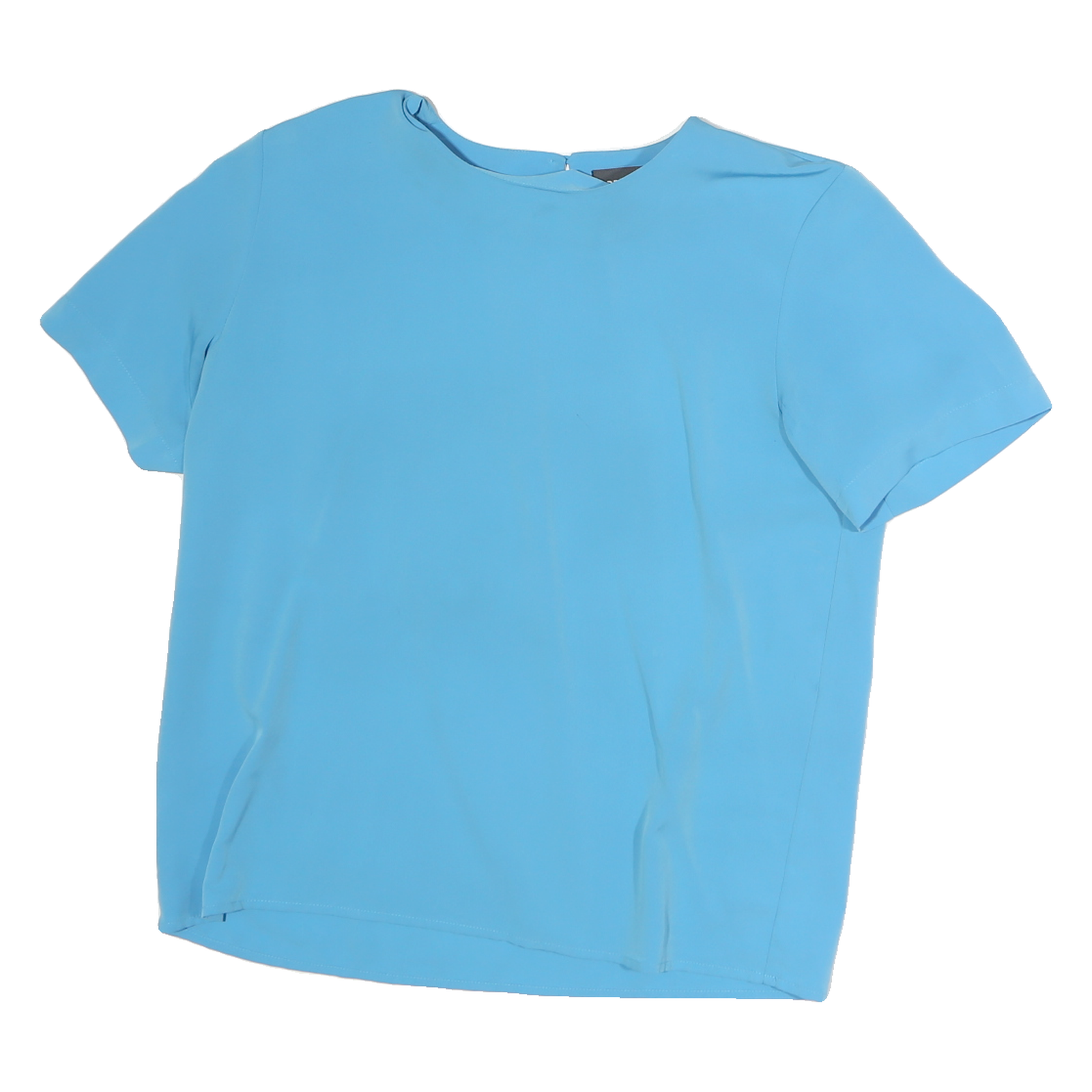 NOTIONS Womens Blue Basic Top Short Sleeve Round Neck Plain S Lightweight Refurbished - N/A refurbished available on Cerqular