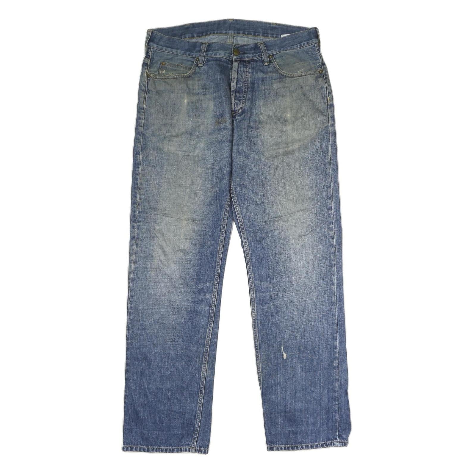 CARHARTT Mens Jeans Blue Regular Straight Denim Medium W32 L32 Classic Fit Refurbished - N/A refurbished available on Cerqular