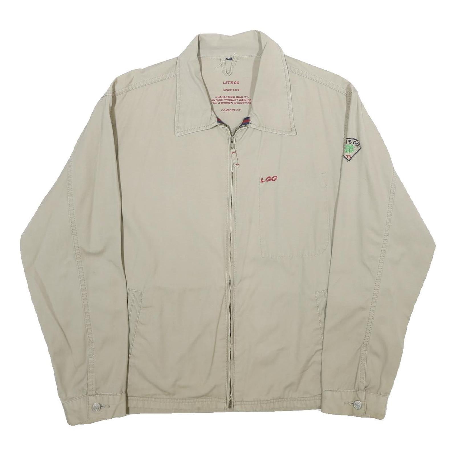 Buy LET'S GO Mens Beige Cotton Zip Jacket XL Plain Casual Light Comfort Refurbished - $32.49 LET'S GO Mens Beige Cotton Zip Jacket XL Plain Casual Light Comfort Refurbished - N/A refurbished available on Cerqular