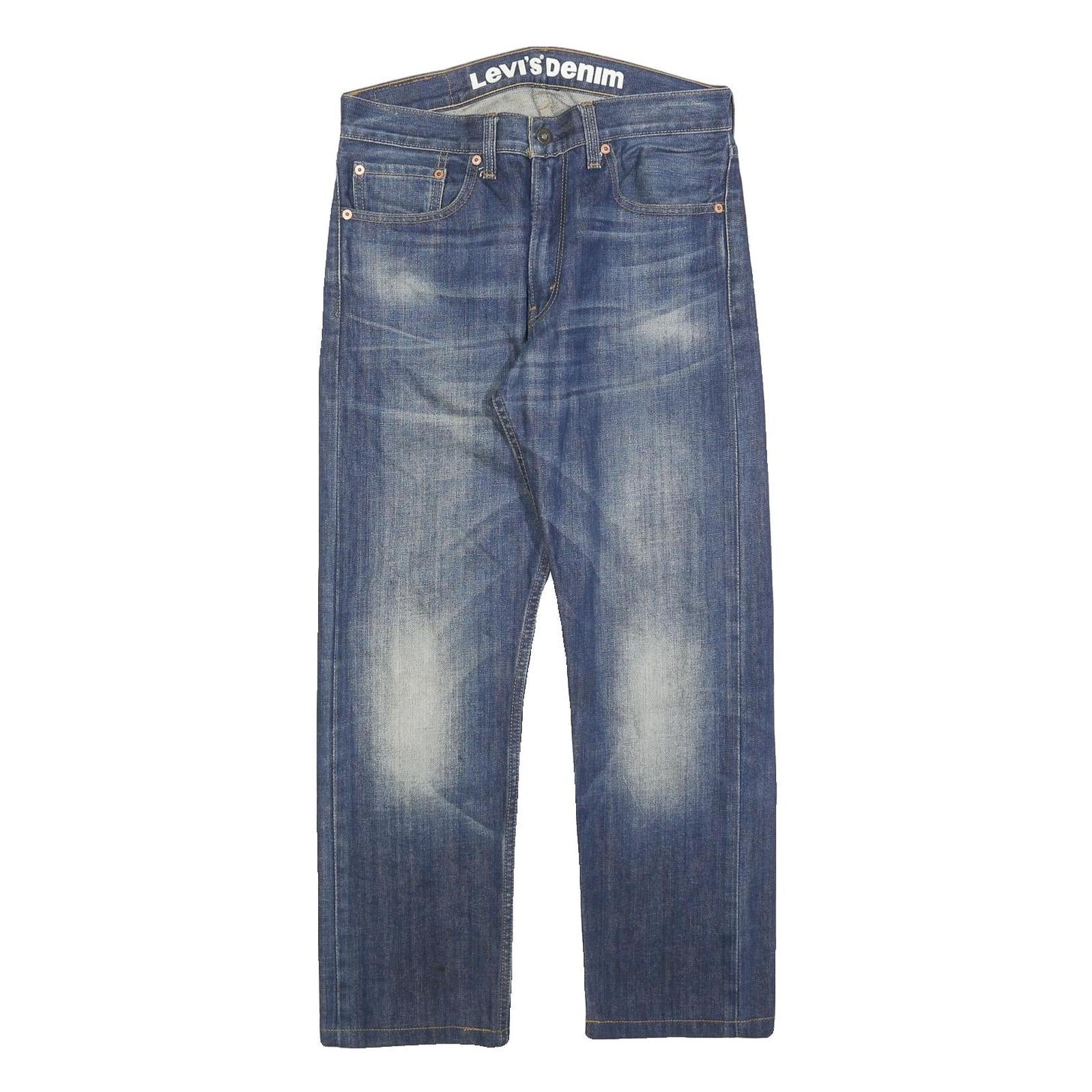 LEVI'S 505 Mens Jeans Blue Regular Straight Denim Medium W32 L27 Classic Zip Refurbished - N/A refurbished available on Cerqular