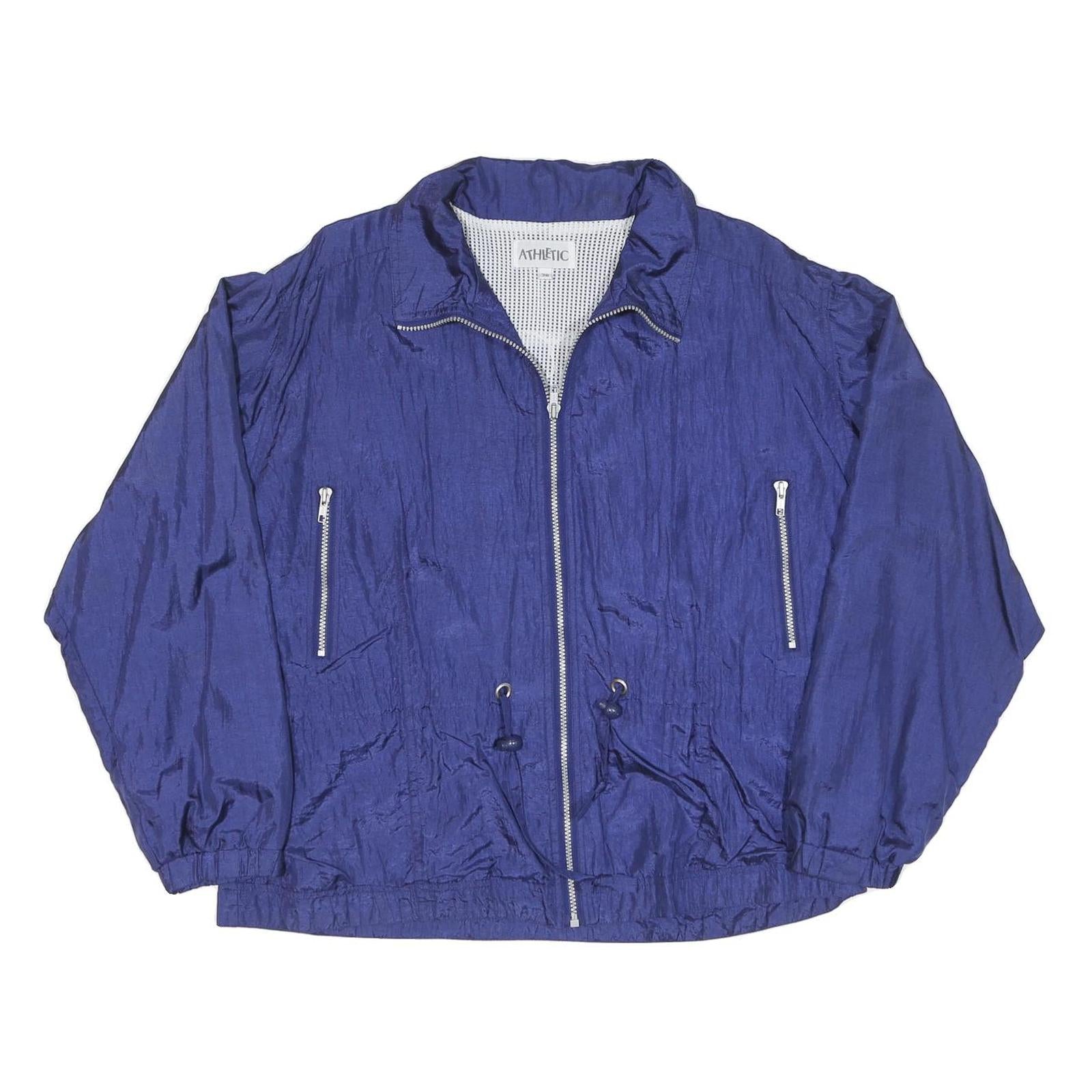 ATHLETIC Womens Blue Zip Jacket S Polyester Plain Lightweight Casual Sportswear Refurbished - N/A refurbished available on Cerqular