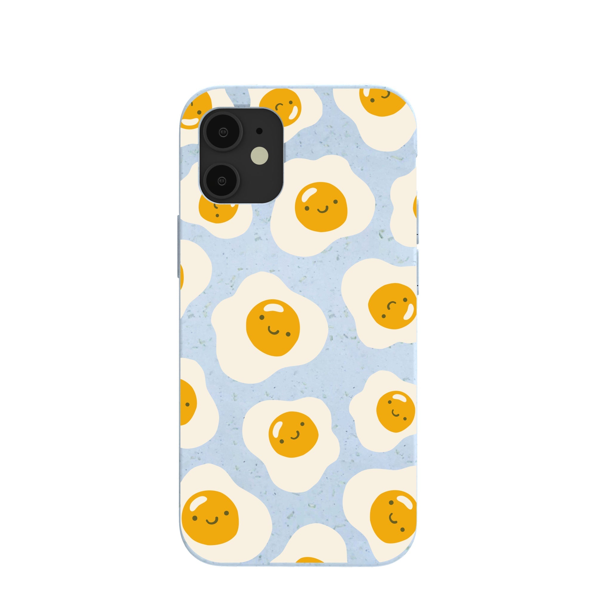 Powder Blue Sunny Side Up iPhone 12 Mini Case Refurbished - Pela Case refurbished available on Cerqular