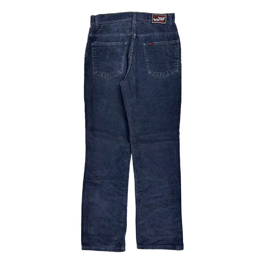 Unbranded Cord Trousers - 30″ Waist Blue Cotton Refurbished - Thrifted (note: this is a term often used to describe second- refurbished available on Cerqular