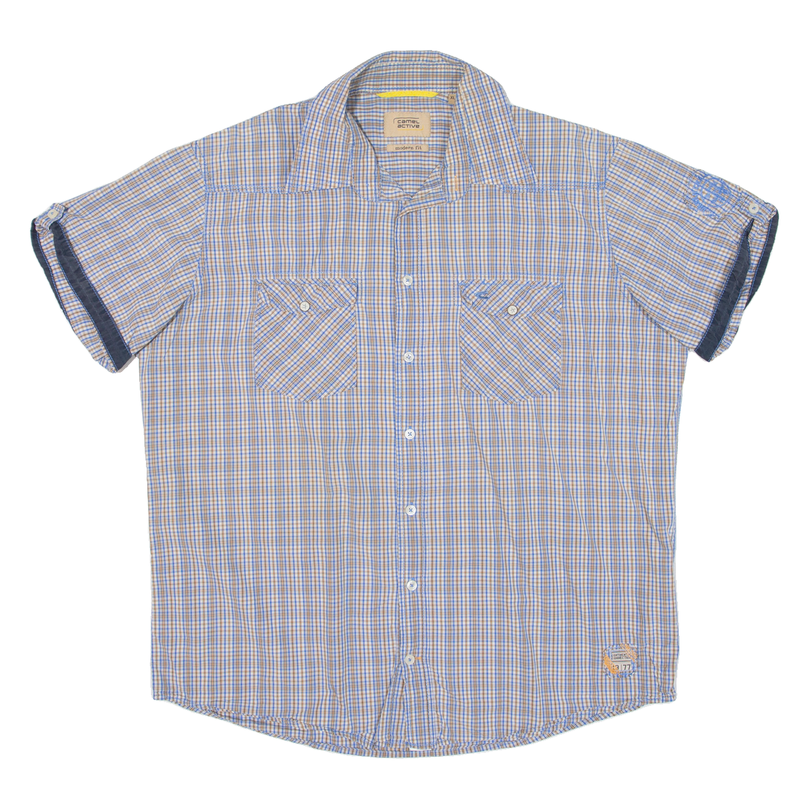 CAMEL ACTIVE Mens Shirt Blue Check XL Refurbished - N/A refurbished available on Cerqular