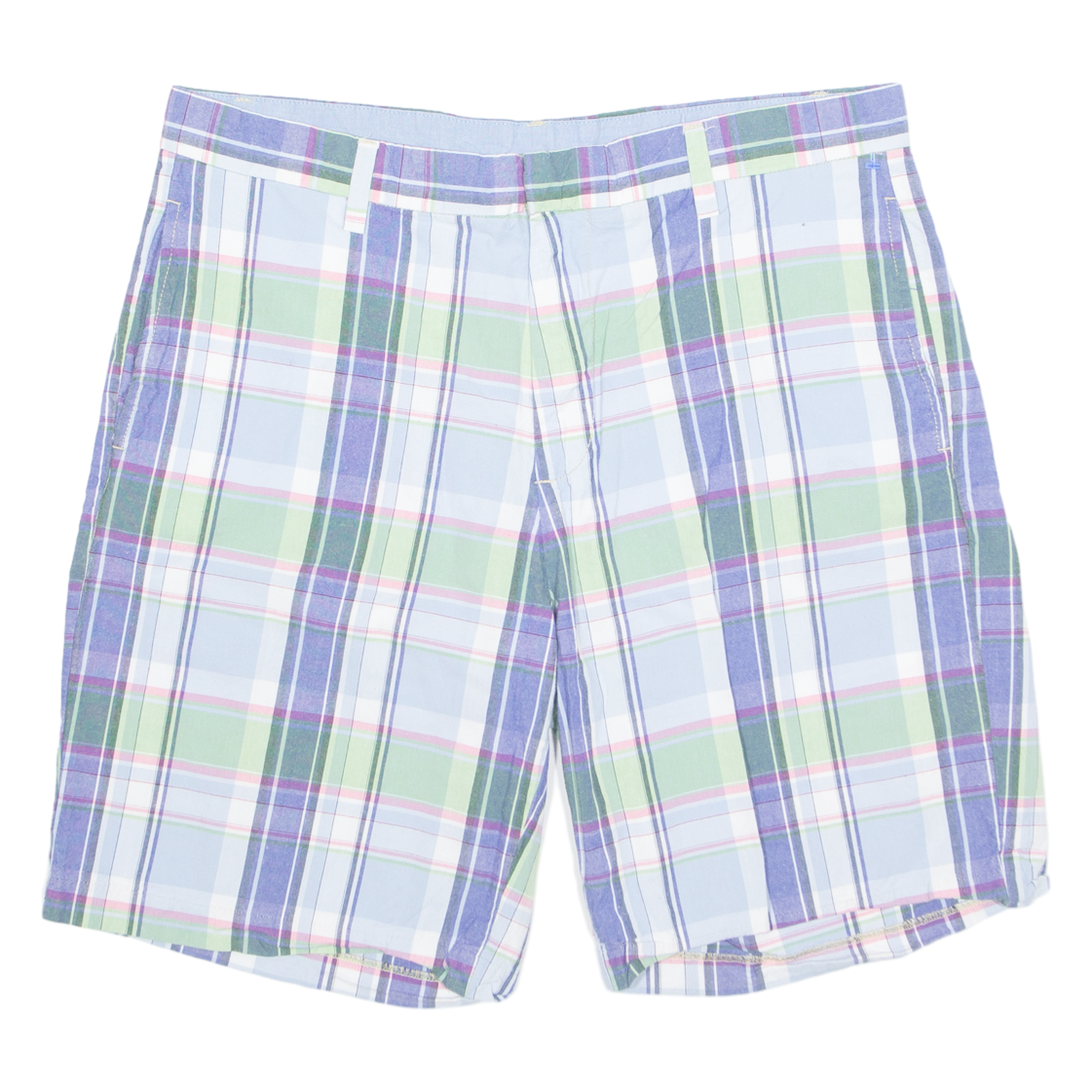NAUTICA Mens Chino Shorts Blue 90s Check L W37 Refurbished - N/A refurbished available on Cerqular