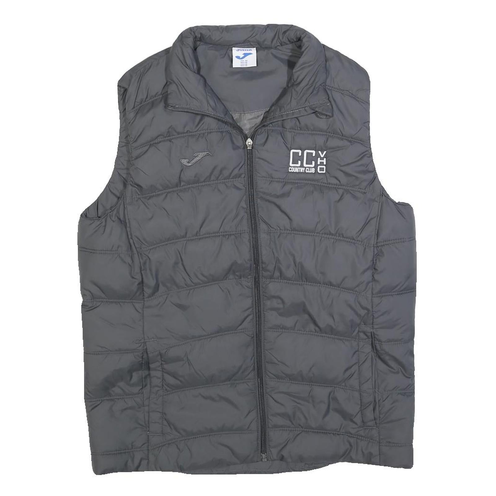 JOMA Mens Black Sleeveless Quilted Jacket M Polyester Blend Zip Outerwear Refurbished - N/A refurbished available on Cerqular