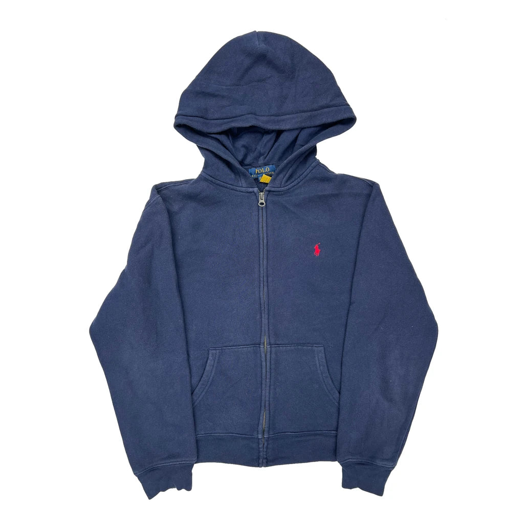 Age 10-12 Polo By Ralph Lauren Hoodie - Large Blue Cotton Refurbished - Thrifted (note: this is a term often used to describe second- refurbished available on Cerqular