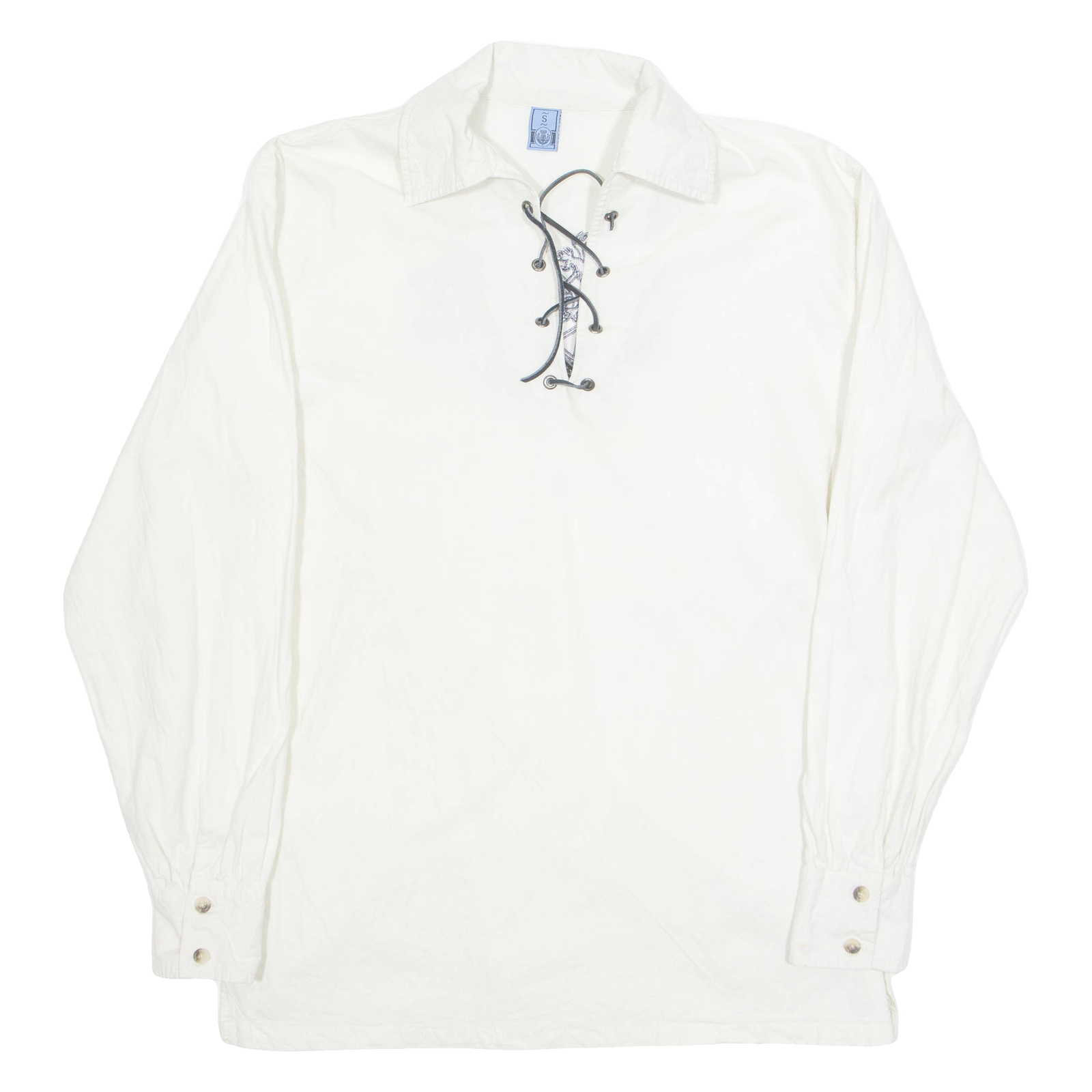 Oversized Mens Polo Shirt White Long Sleeve S Refurbished - N/A refurbished available on Cerqular