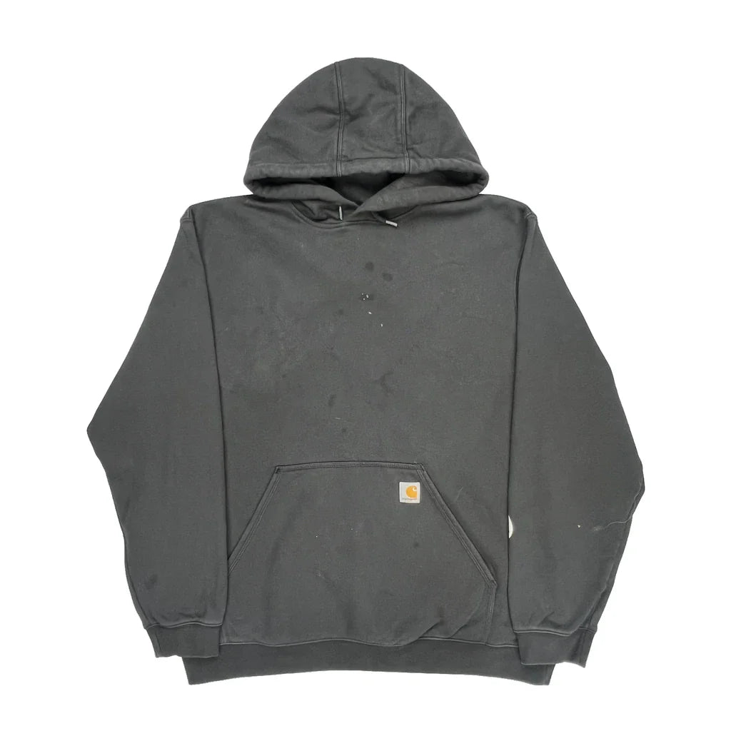Carhartt Hoodie - XL Black Cotton Refurbished - Thrifted (note: this is a term often used to describe second- refurbished available on Cerqular