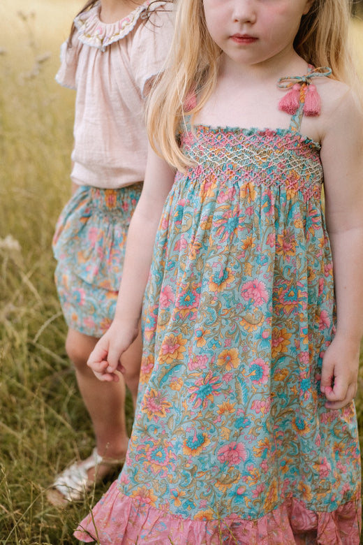 Girl dress Marceline - Water Flower Pink | Size: 3 years Refurbished - N/A (Note: This brand may not be well-known globally refurbished available on Cerqular