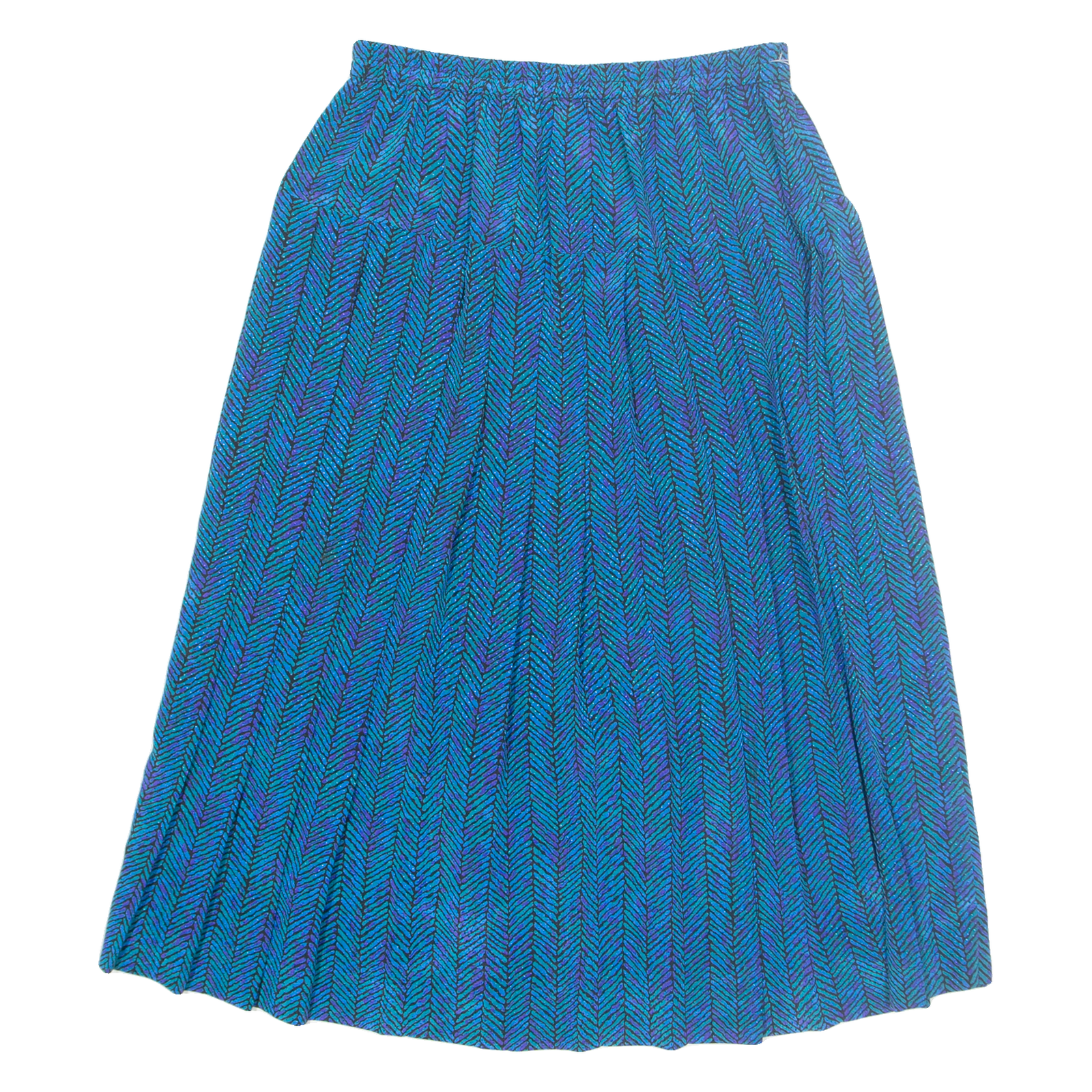 SCHRADER Womens Pleated Skirt Blue Long Herringbone XS Refurbished - N/A refurbished available on Cerqular