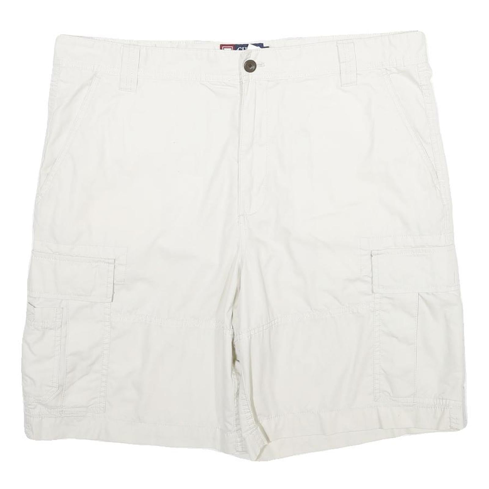 CHAPS Mens White Casual Cargo Shorts XL W38 Cotton Blend Relaxed Fit Refurbished - N/A refurbished available on Cerqular