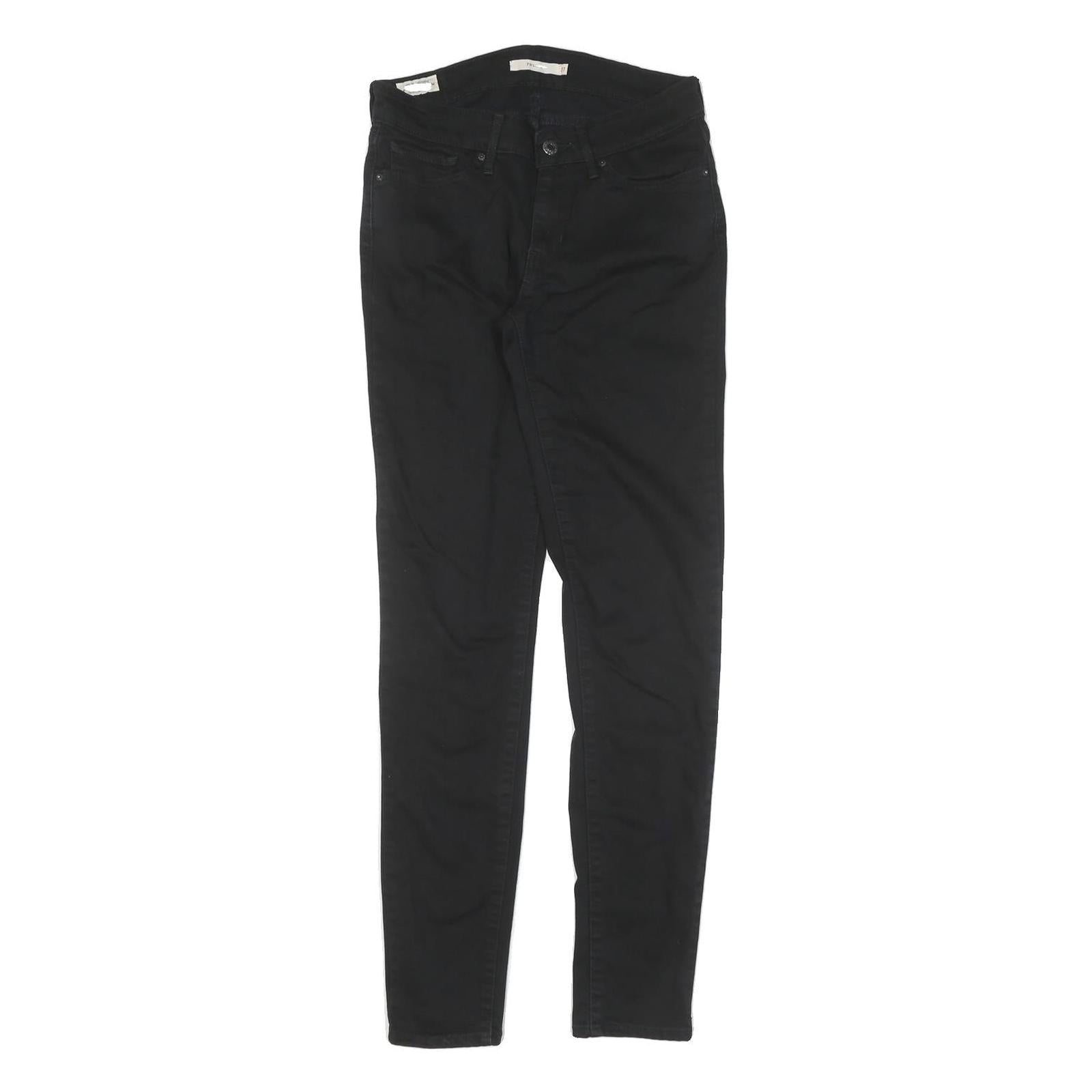LEVI'S Womens Black Slim Skinny Denim Rinse W27 L32 Stretch Cotton Jeans Refurbished - N/A refurbished available on Cerqular