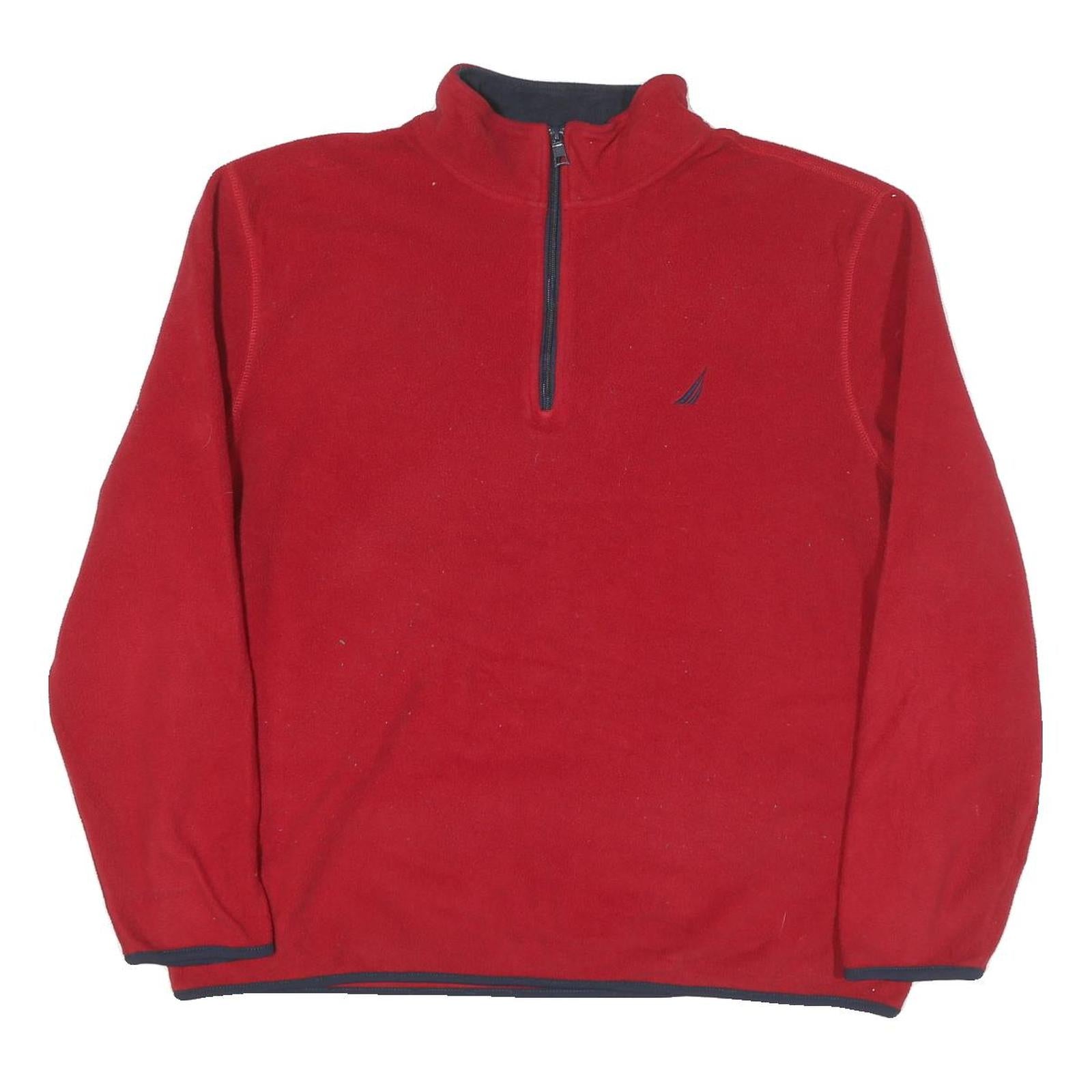 NAUTICA Mens Red Pullover Plain Crew Neck Basic Knit XL Polyester Blend Jumper Refurbished - N/A refurbished available on Cerqular
