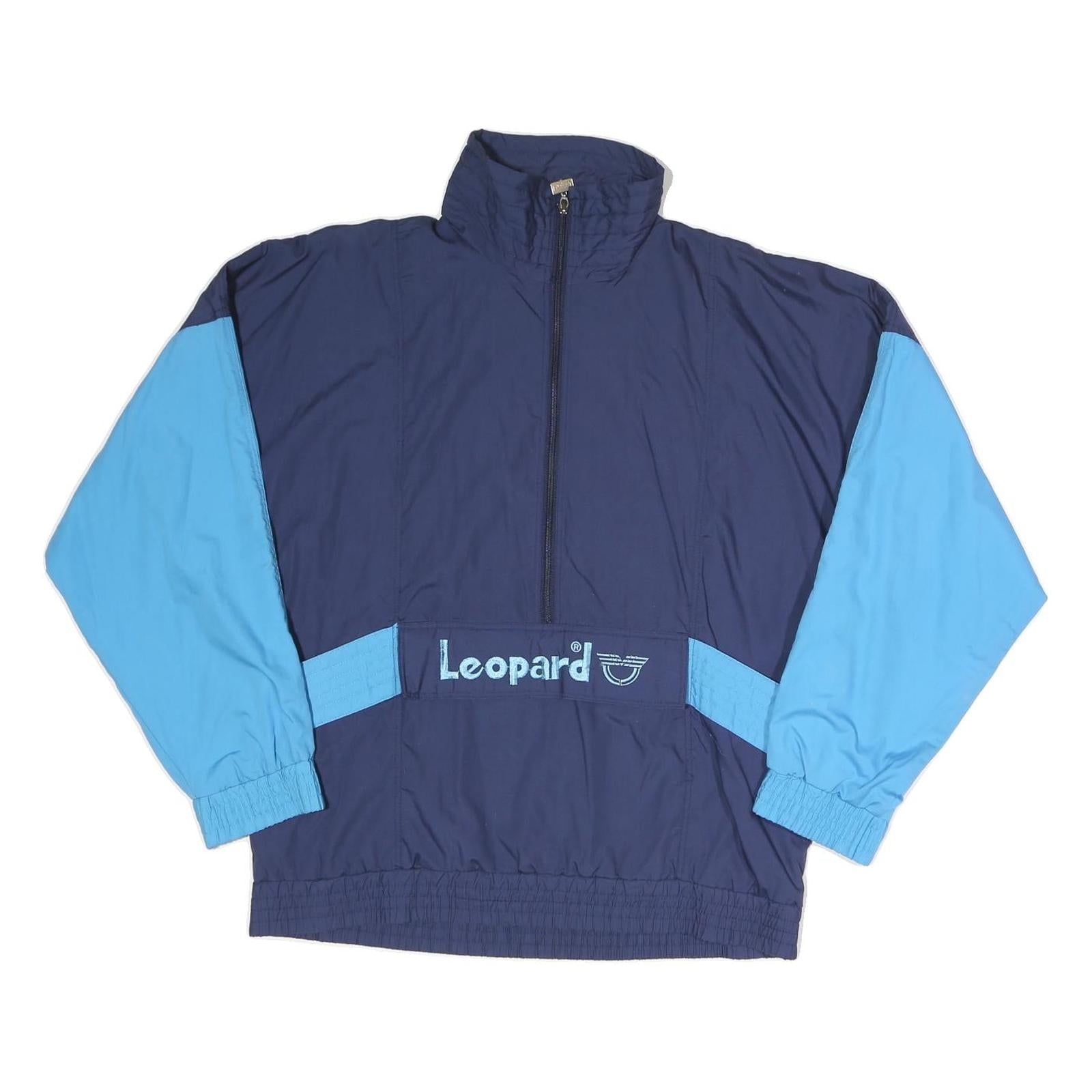 LEOPARD Mens Blue & Light Blue Track Jacket M Polyester Blend Colourblock Refurbished - N/A refurbished available on Cerqular