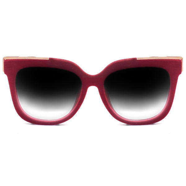 Coco - Red Velvet Frame Black Lens Wayfarer Sunglasses | Color: Red Velvet | Size: OS Refurbished - N/A refurbished available on Cerqular