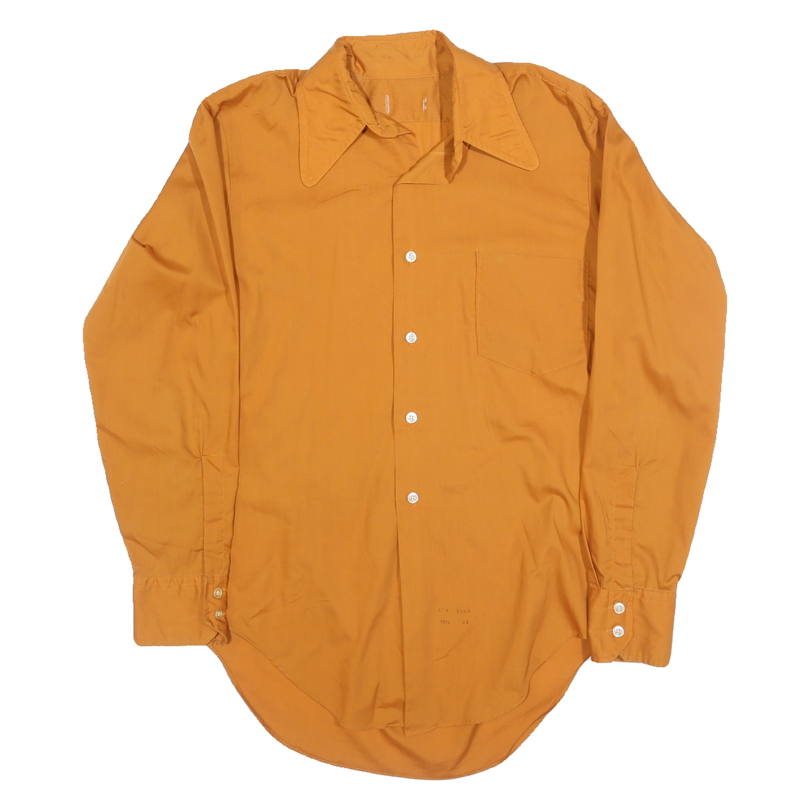 Womens Yellow Plain Long Sleeve Shirt L Classic Fit Polyester Casual Work Refurbished - N/A refurbished available on Cerqular