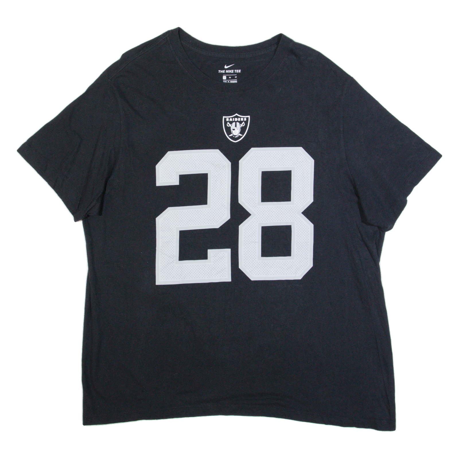 NIKE Las Vegas Raiders Womens T-Shirt Black USA XL Refurbished - N/A refurbished available on Cerqular