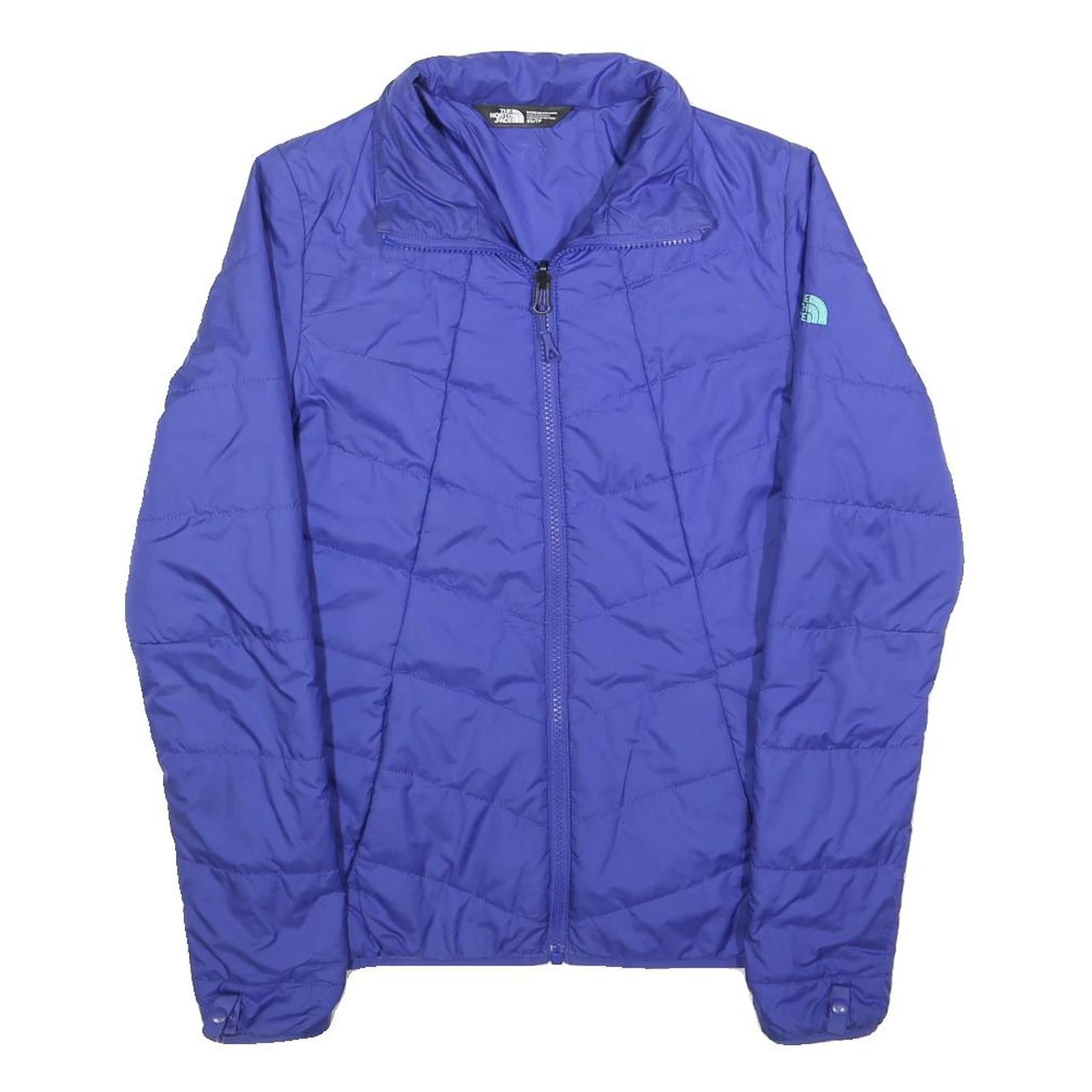 THE NORTH FACE Womens Blue Outdoor Jacket XS Polyester Zip Plain Casual Refurbished - N/A refurbished available on Cerqular