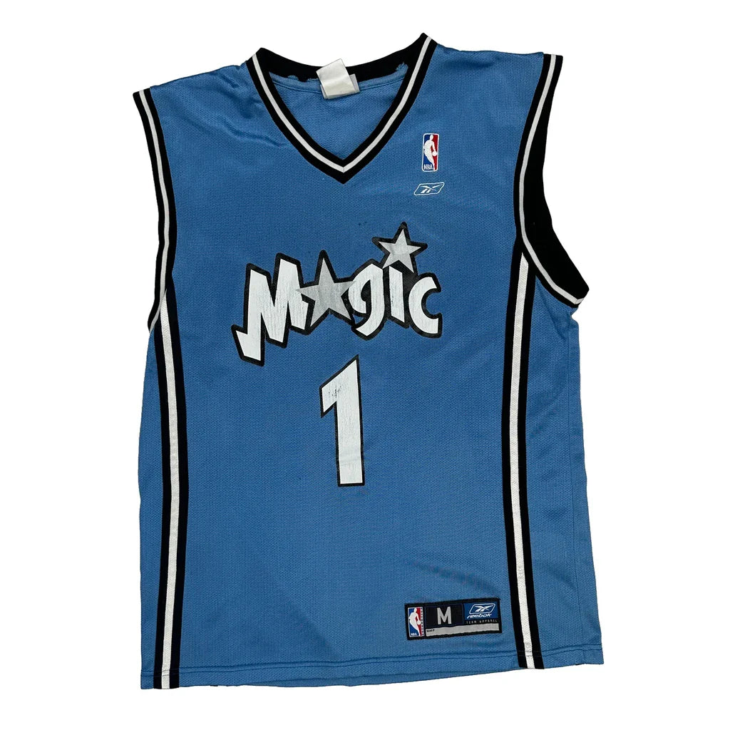 Orlando Magic Reebok Nba Jersey - Medium Blue Polyester Refurbished - Thrifted (note: this is a term often used to describe second- refurbished available on Cerqular