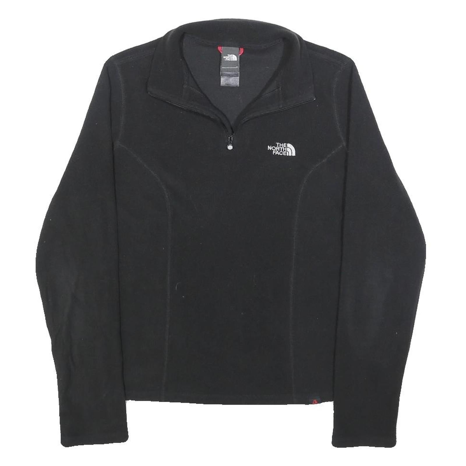 THE NORTH FACE Womens Black Plain Pullover Jumper Quarter Zip XS Outdoor Refurbished - N/A refurbished available on Cerqular