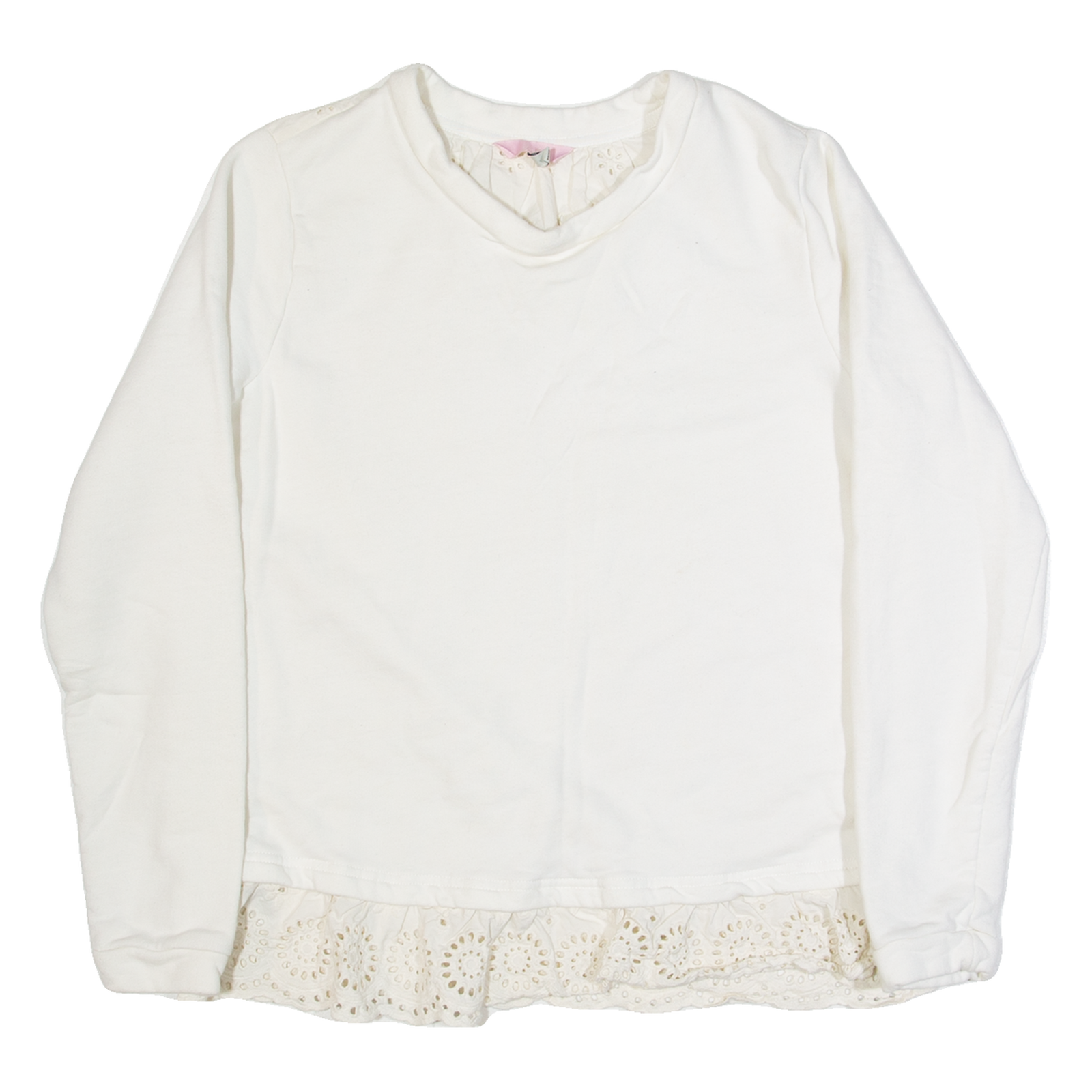 JOULES Womens Top White Long Sleeve UK 10 Refurbished - N/A refurbished available on Cerqular