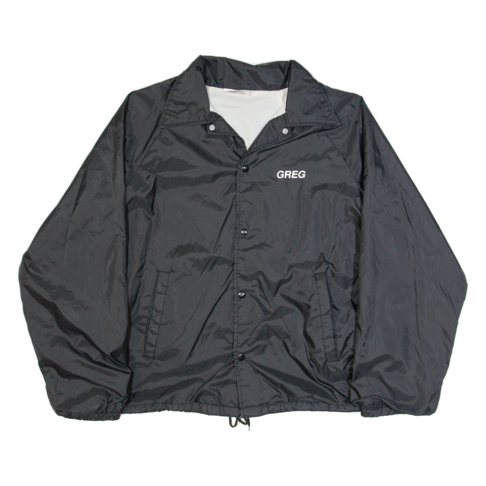 NYLONS Mens Coach Jacket Black 90s USA L Refurbished - N/A refurbished available on Cerqular