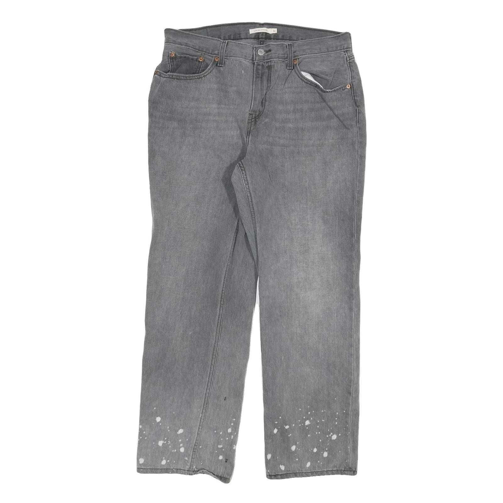 LEVI'S Womens Grey Regular Straight Denim Stone Wash Jeans W32 L29 Casual Wear Refurbished - N/A refurbished available on Cerqular