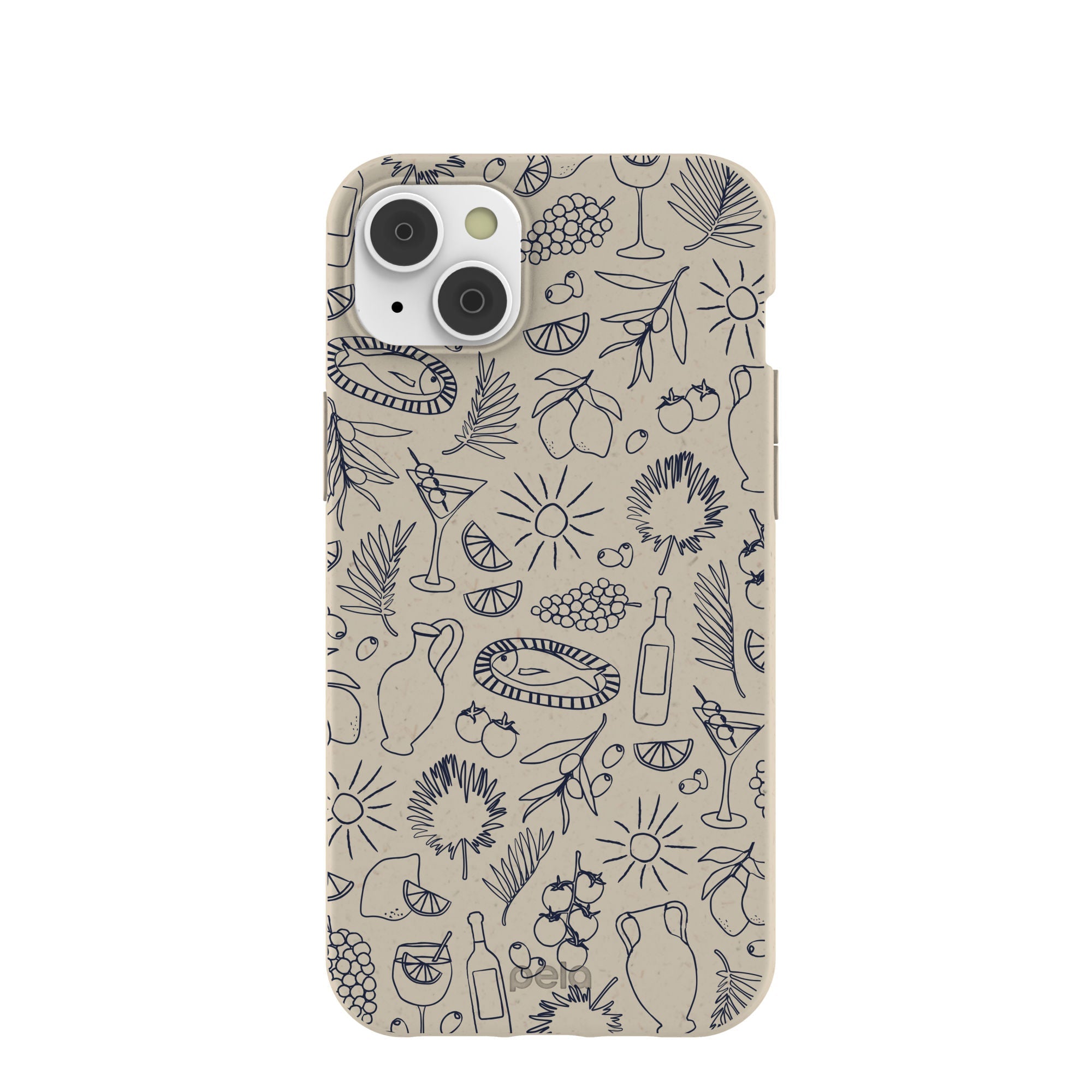 London Fog Mediterranean Moments iPhone 14 Plus Case Refurbished - Pela Case refurbished available on Cerqular