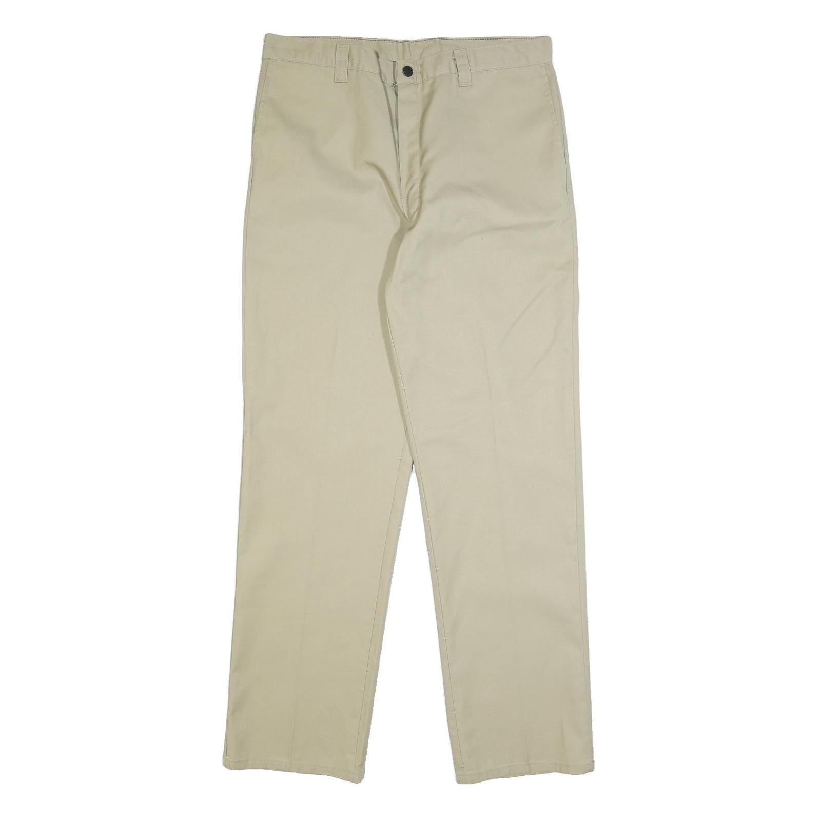 DICKIES Mens Regular Beige Cotton Blend Regular Fit Trousers W36 L34 Workwear Refurbished - N/A refurbished available on Cerqular