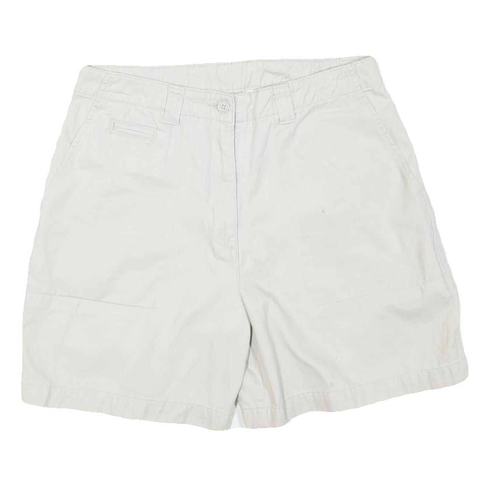 BASIC EDITION Womens White Casual Cotton Blend Shorts L W29 Summer Relaxed Fit Refurbished - N/A refurbished available on Cerqular