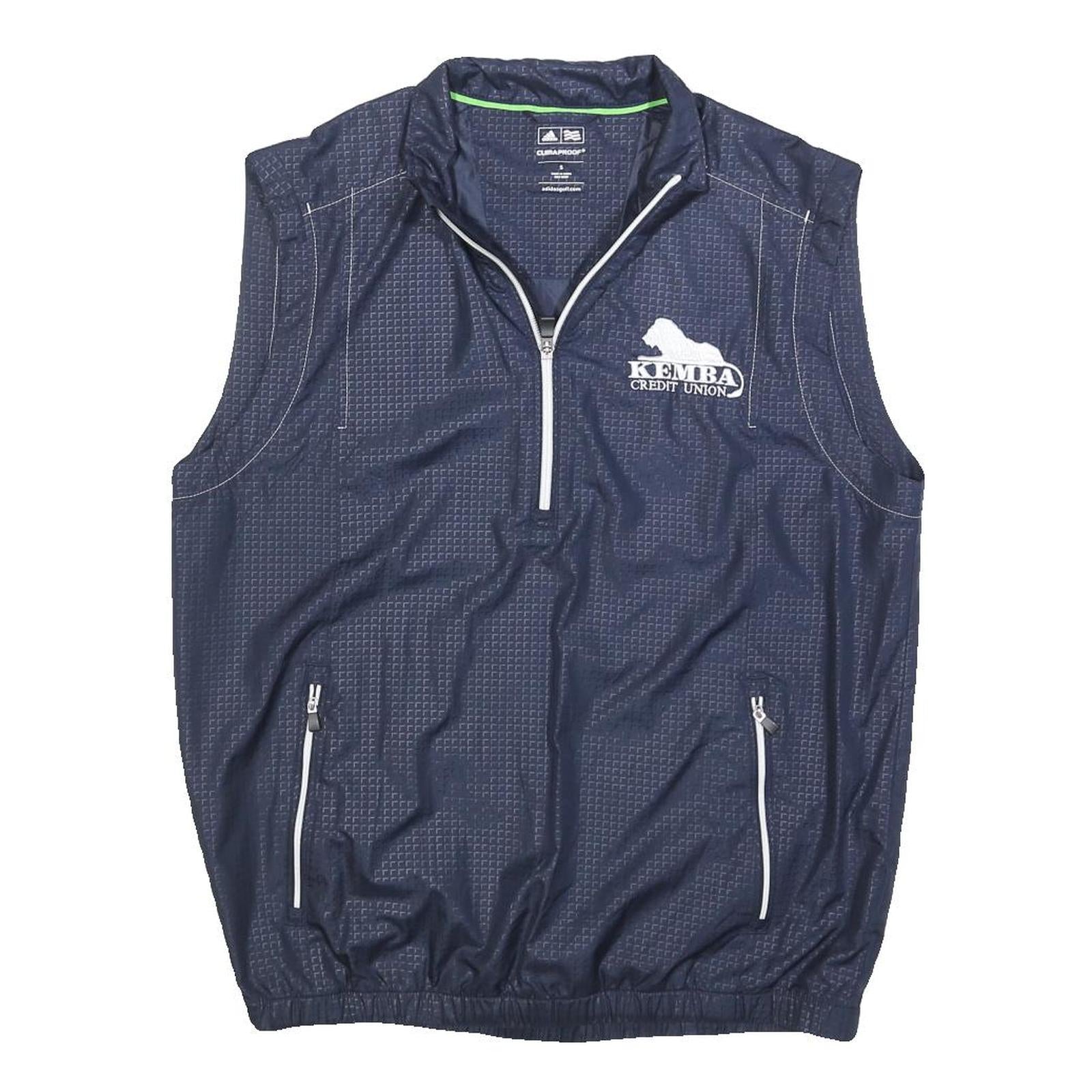 ADIDAS Mens Navy Blue Kemba Credit Union Sleeveless Jacket S Polyester Blend Zip Refurbished - N/A refurbished available on Cerqular