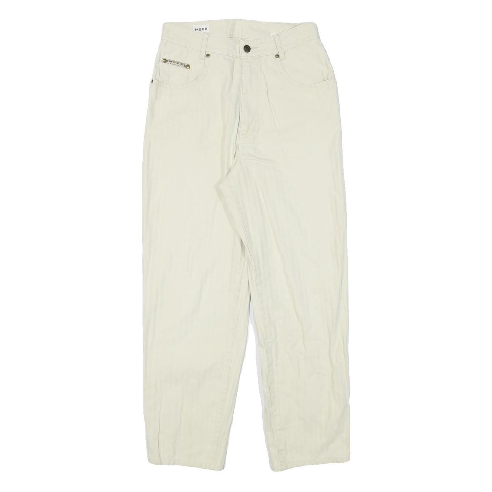 Buy MEXX Womens Cream Relaxed Straight Cotton Blend Trousers W26 L26 Stylish Zip Refurbished - $20.79 MEXX Womens Cream Relaxed Straight Cotton Blend Trousers W26 L26 Stylish Zip Refurbished - N/A refurbished available on Cerqular