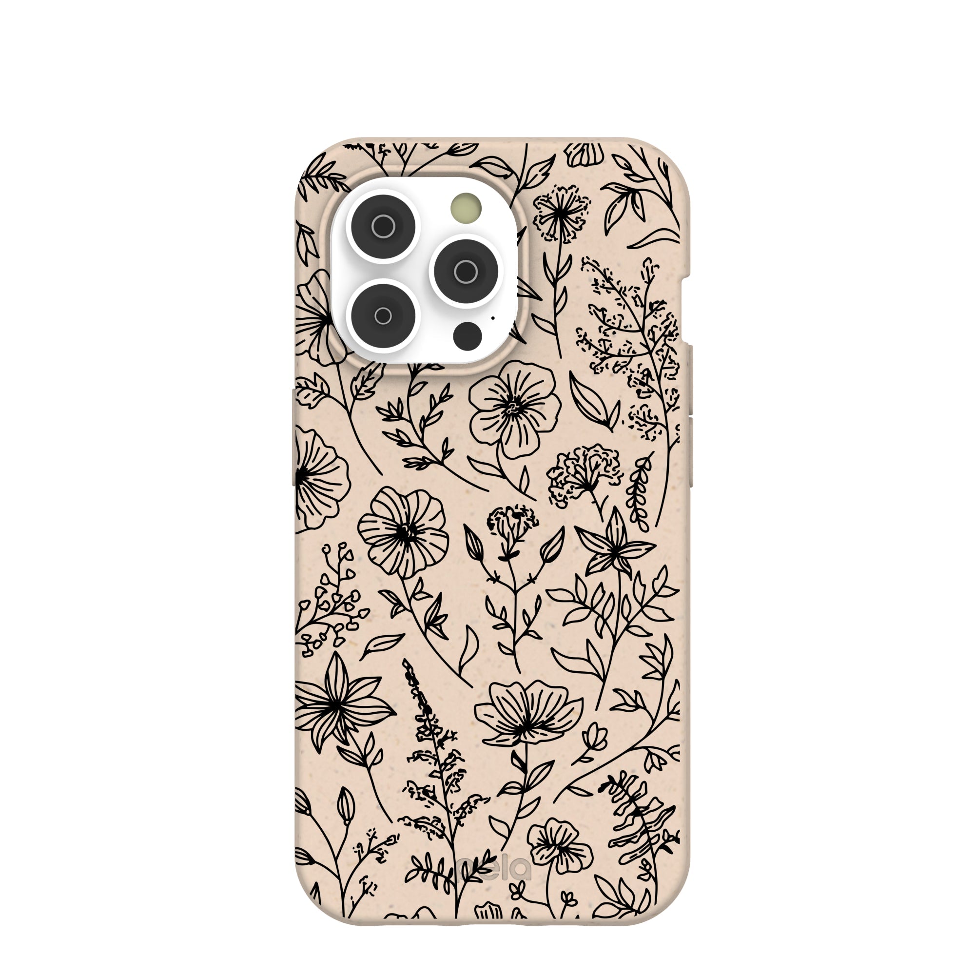 Seashell Wild Flower iPhone 14 Pro Case Refurbished - Pela Case refurbished available on Cerqular