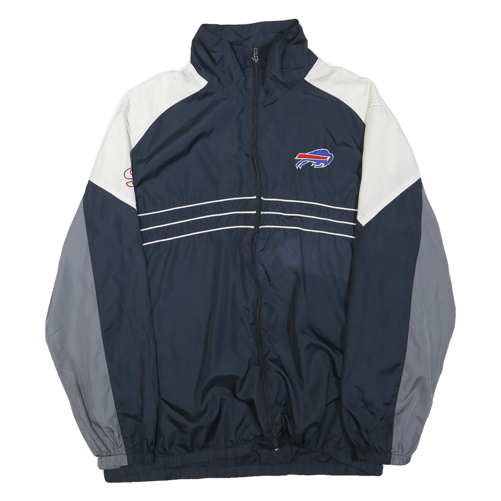 Buy NFL Mens Navy White Grey Zip Jacket XL Polyester Blend Plain Sportswear Track Refurbished - $51.99 NFL Mens Navy White Grey Zip Jacket XL Polyester Blend Plain Sportswear Track Refurbished - N/A refurbished available on Cerqular