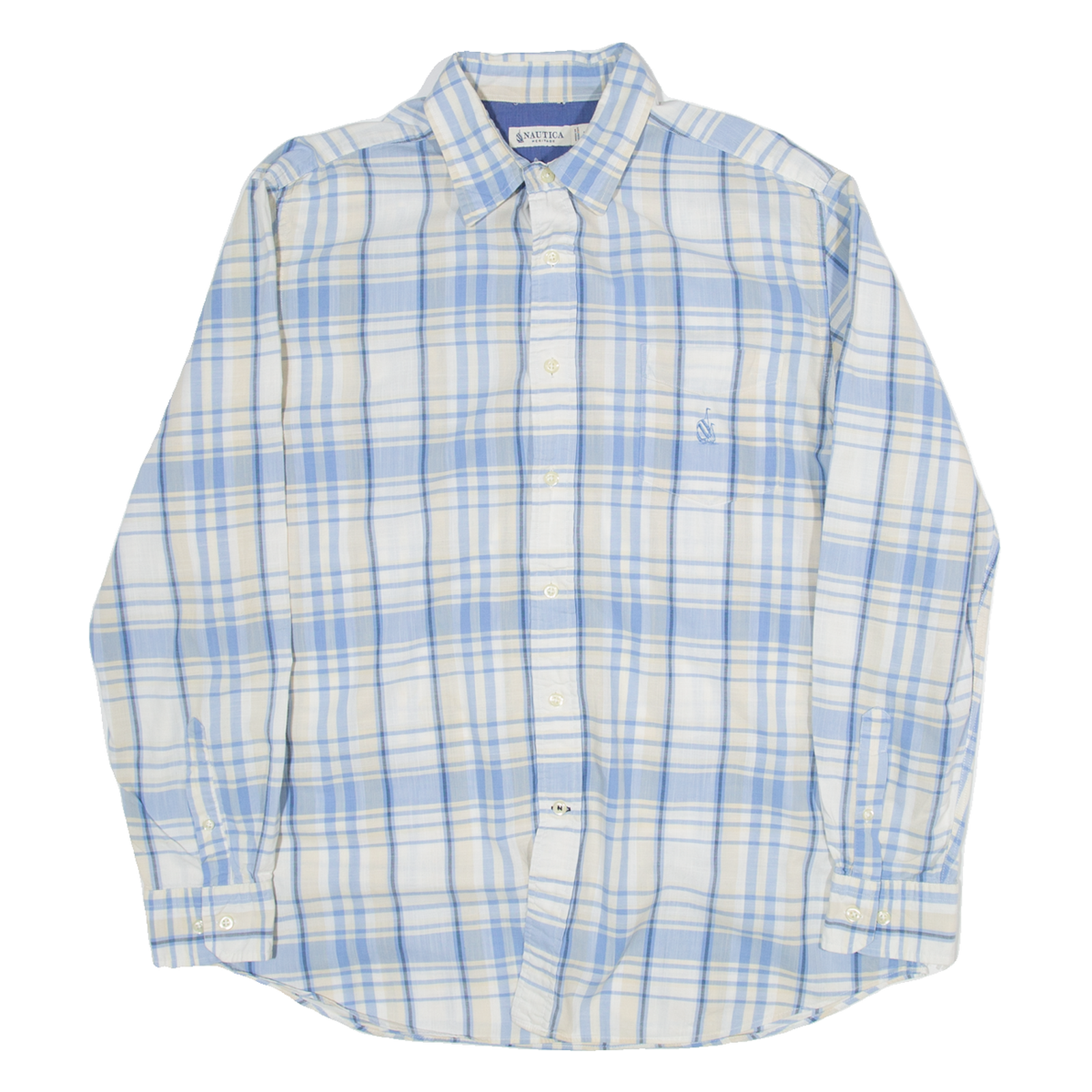 Buy NAUTICA Mens Shirt Blue Check Long Sleeve L Refurbished - $23.39 NAUTICA Mens Shirt Blue Check Long Sleeve L Refurbished - N/A refurbished available on Cerqular