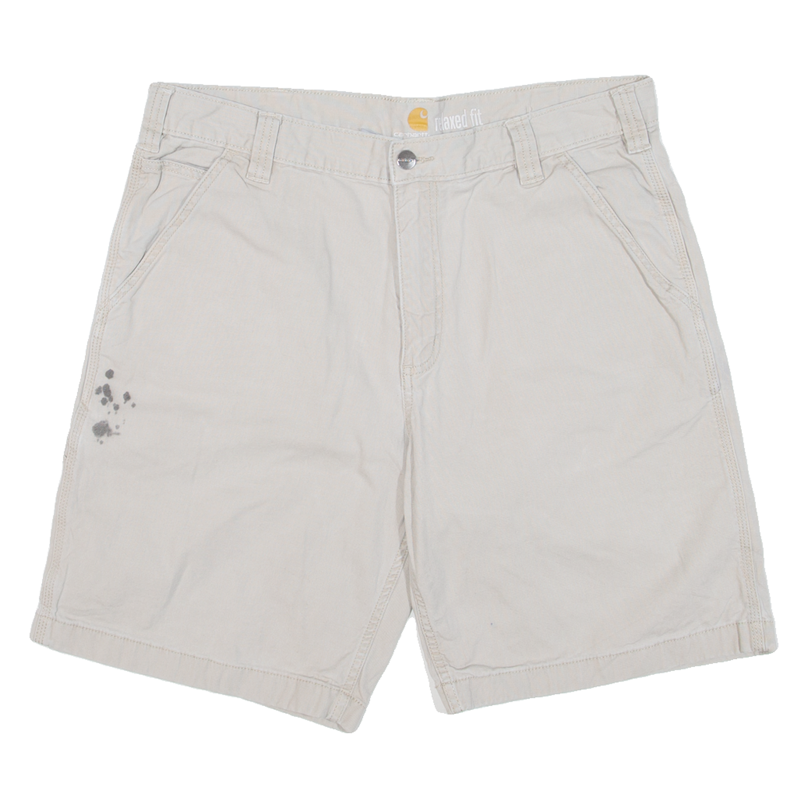 CARHARTT Mens Workwear Shorts Beige Relaxed L W36 Refurbished - N/A refurbished available on Cerqular