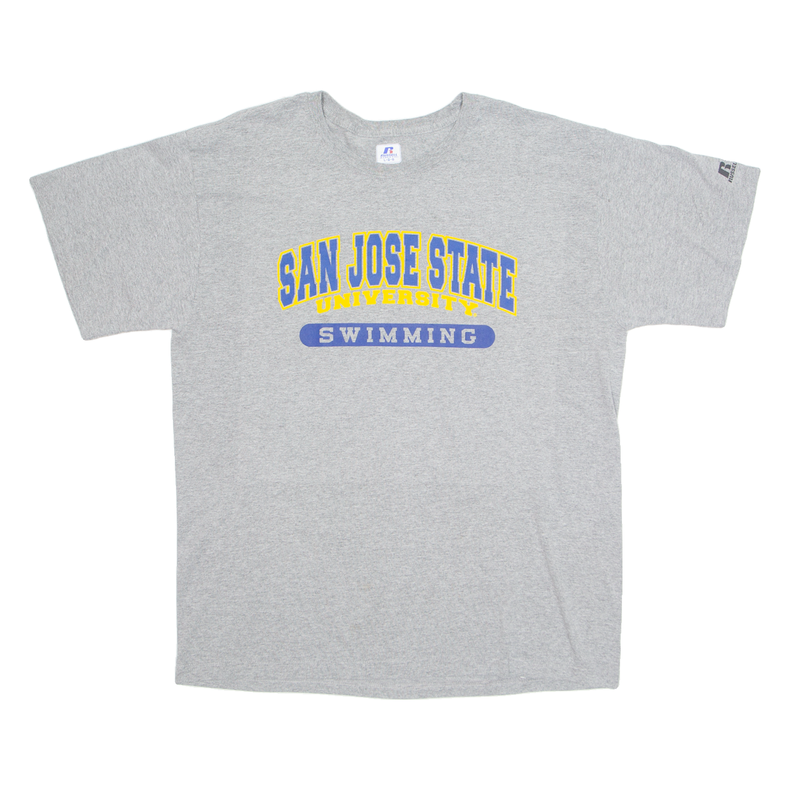 RUSSELL ATHLETIC San Jose State University Swimming Mens T-Shirt Grey USA L Refurbished - N/A refurbished available on Cerqular