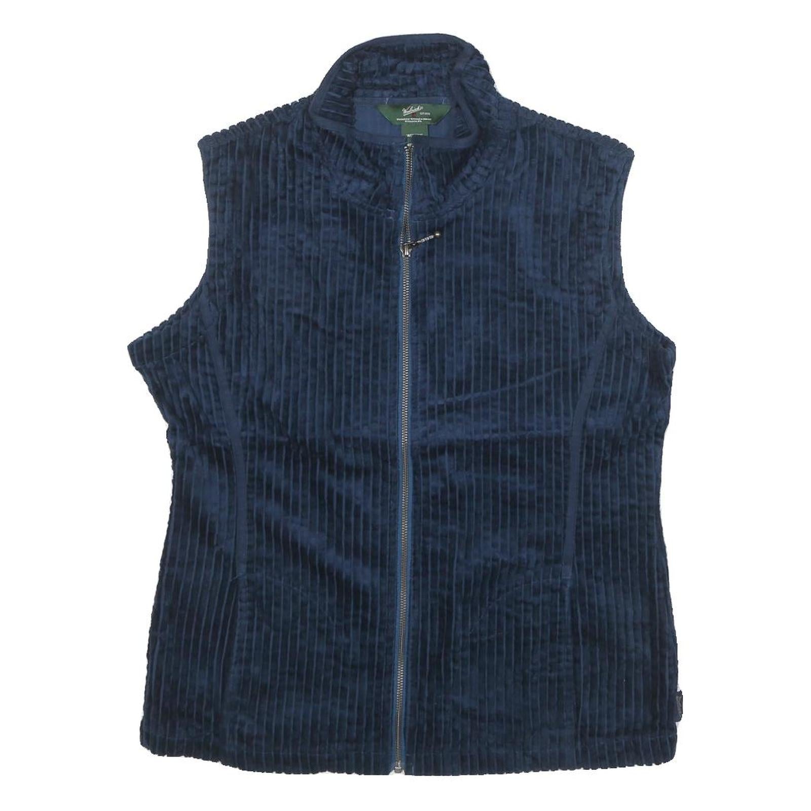 WOOLRICH Womens Navy Blue Zip Jacket M Polyester Blend Corduroy Stylish Warm Refurbished - N/A refurbished available on Cerqular