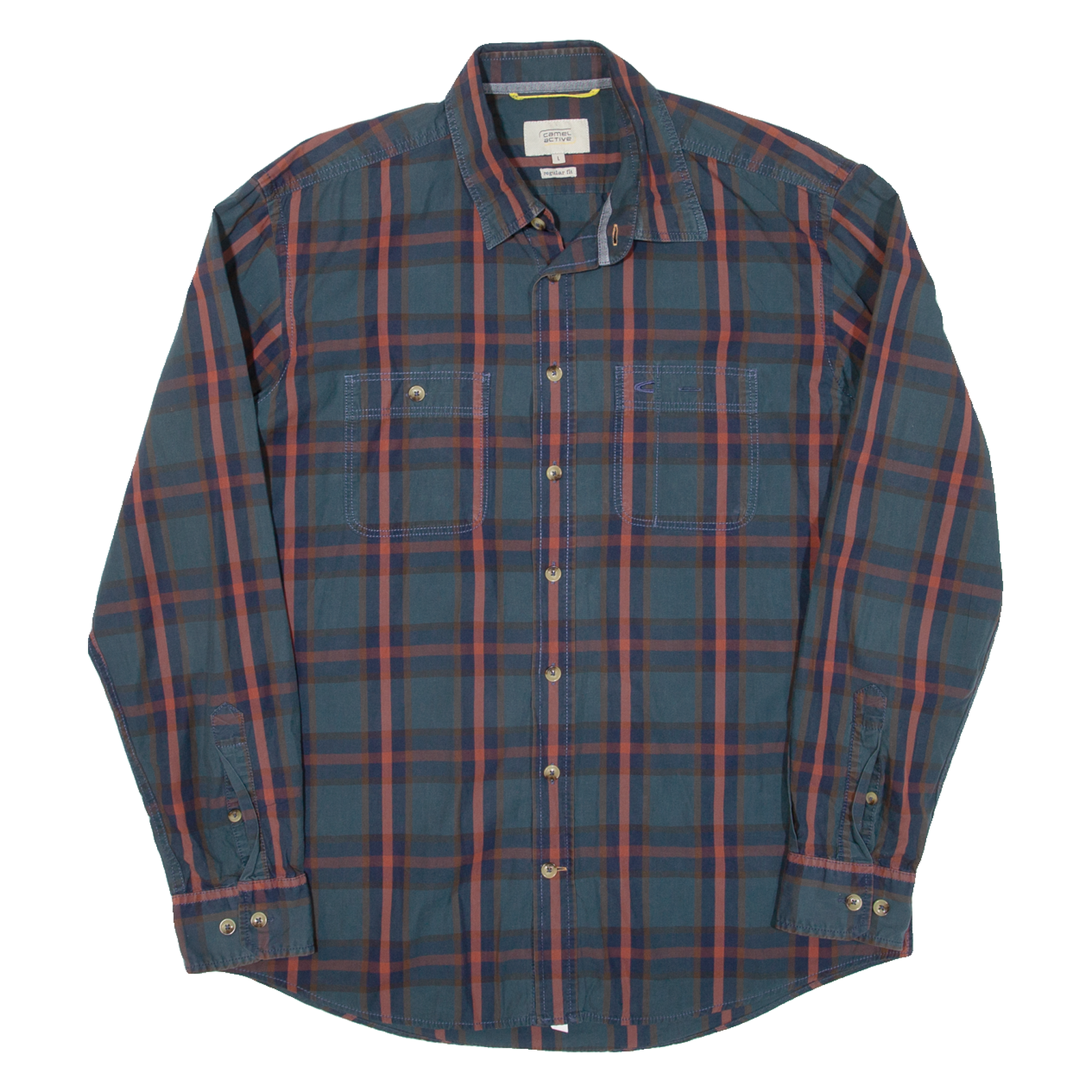 CAMEL ACTIVE Mens Shirt Green Check Long Sleeve L Refurbished - N/A refurbished available on Cerqular