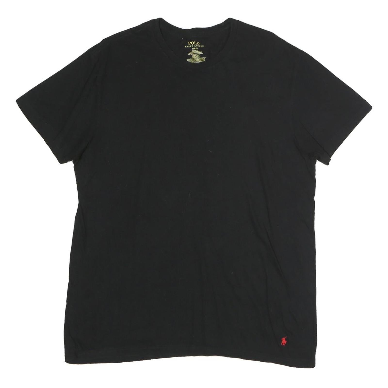 POLO RALPH LAUREN Mens Black Cotton T-Shirt L Short Sleeve Crew Neck Classic Refurbished - N/A refurbished available on Cerqular