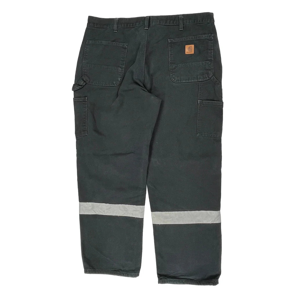 Carhartt Cargo Trousers - 40W 30L Black Cotton Refurbished - Thrifted (note: this is a term often used to describe second- refurbished available on Cerqular