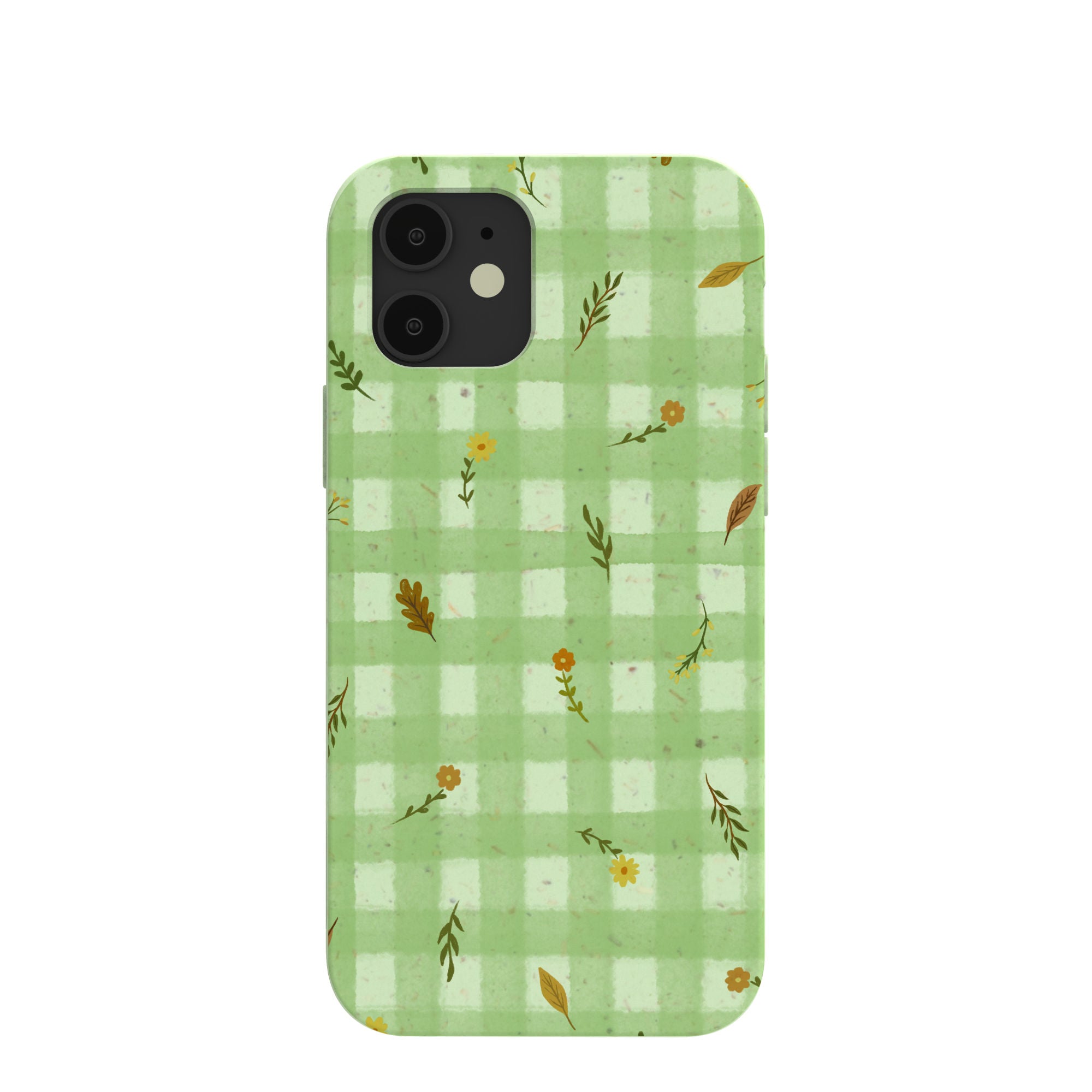 Sage Green Fall Gingham iPhone 12/ iPhone 12 Pro Case Refurbished - Pela Case refurbished available on Cerqular