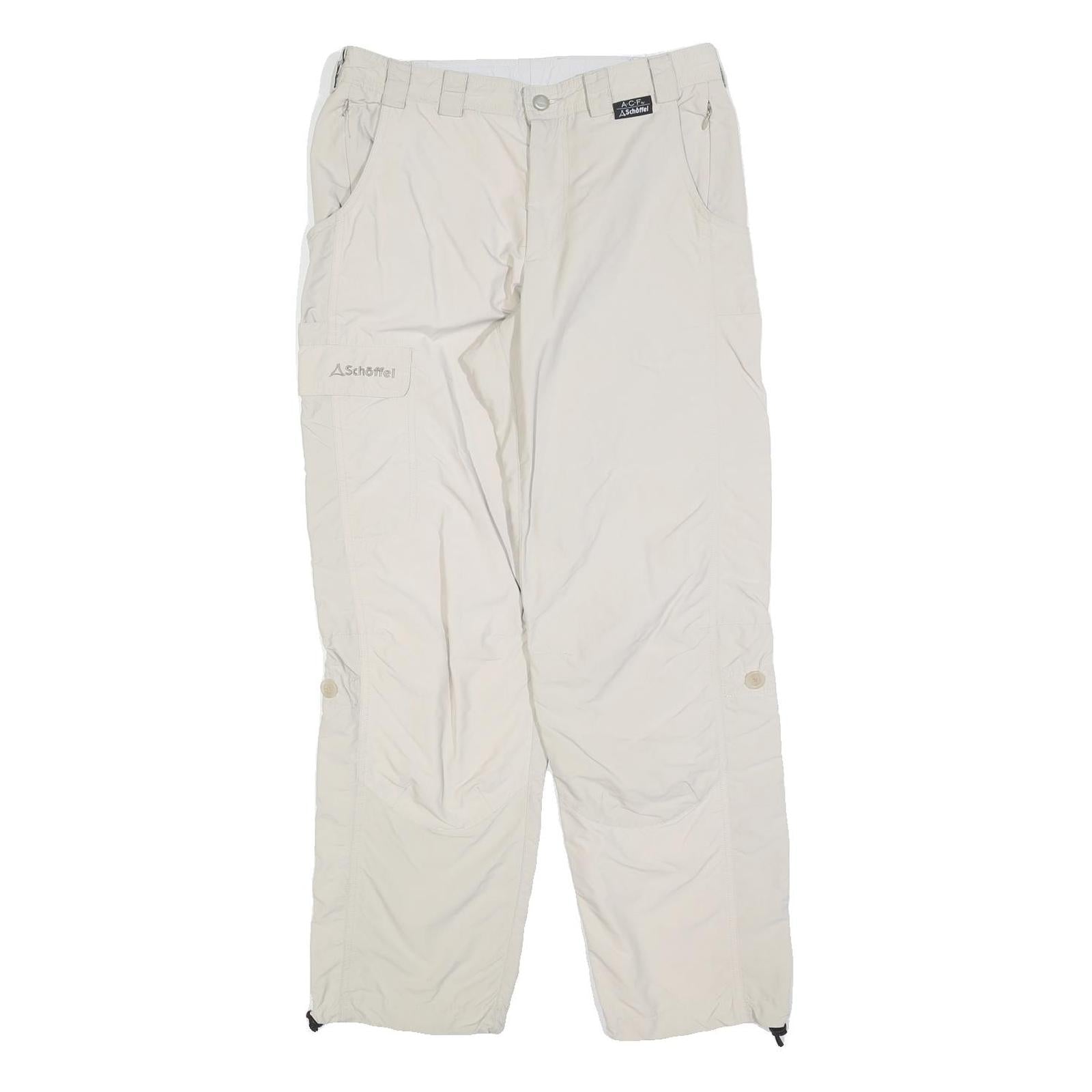 SCHOFFEL Womens Regular Beige Polyester Blend Zip Trousers W32 L30 Outdoor Refurbished - N/A refurbished available on Cerqular