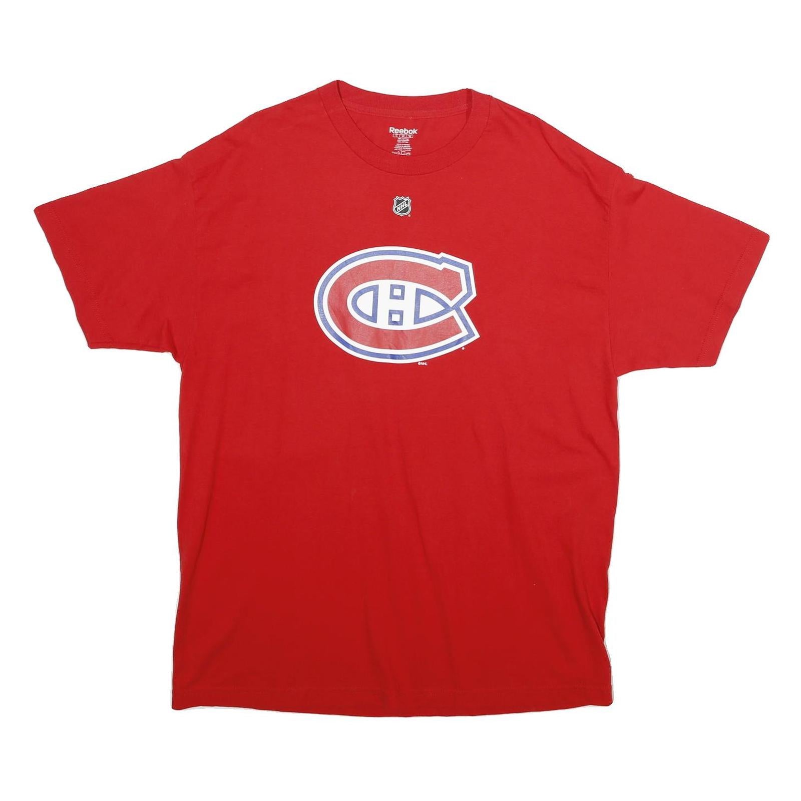 REEBOK Mens Red Montreal Canadiens NHL Graphic T-Shirt XL Short Sleeve Crew Neck Refurbished - N/A refurbished available on Cerqular